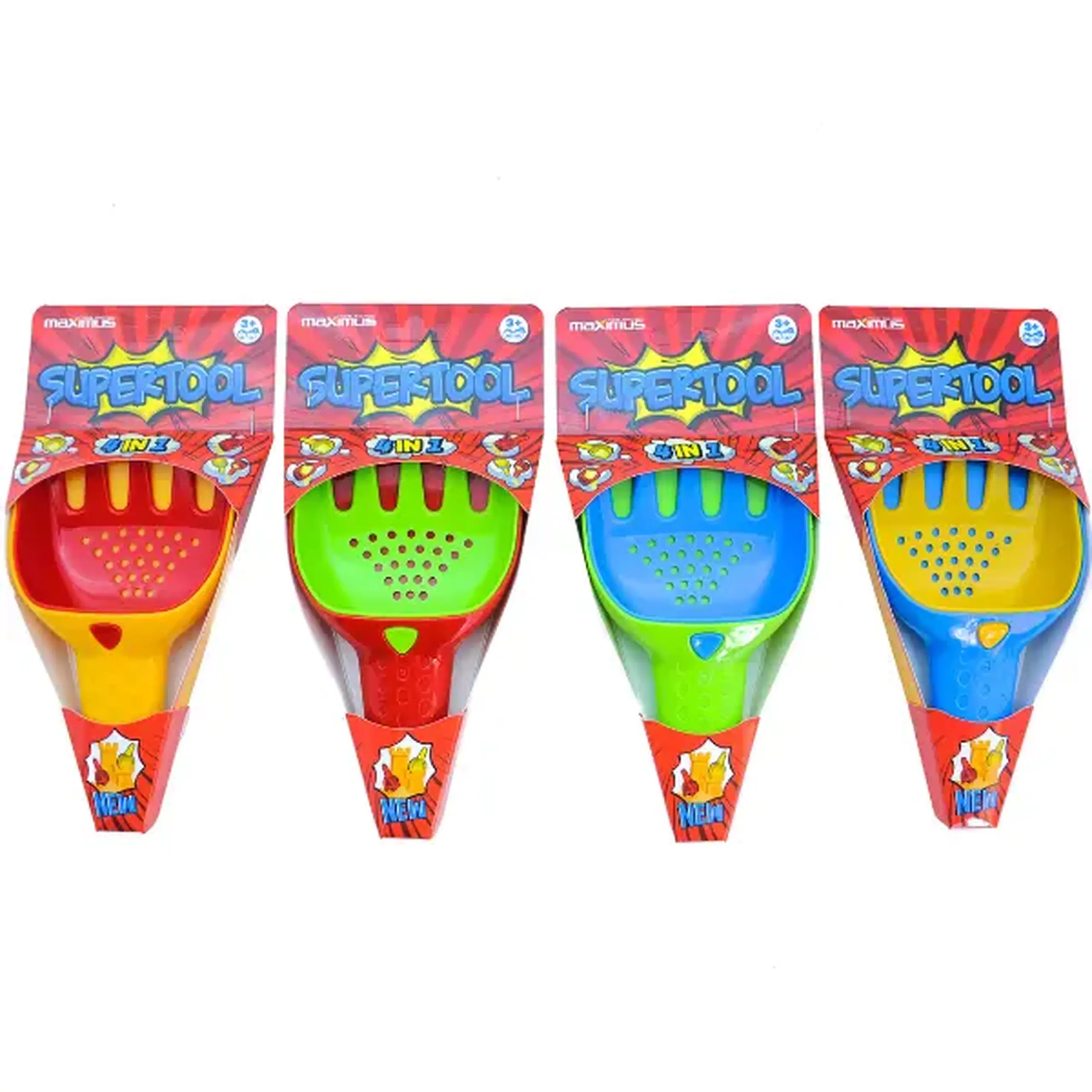 Super set 4 în 1 pentru nisip, 4 culori