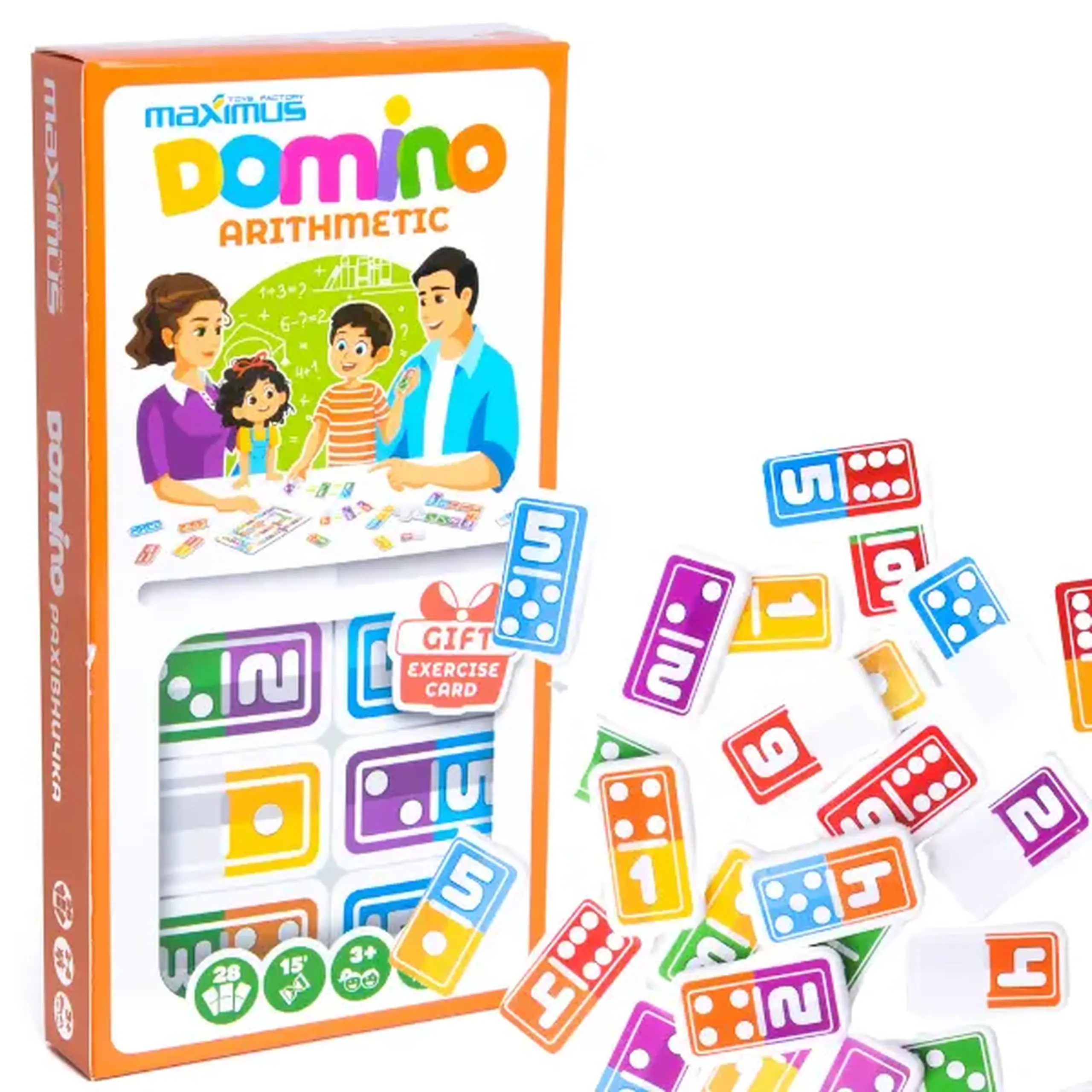 Joc de masă „Domino matematic”, 28 dominouri