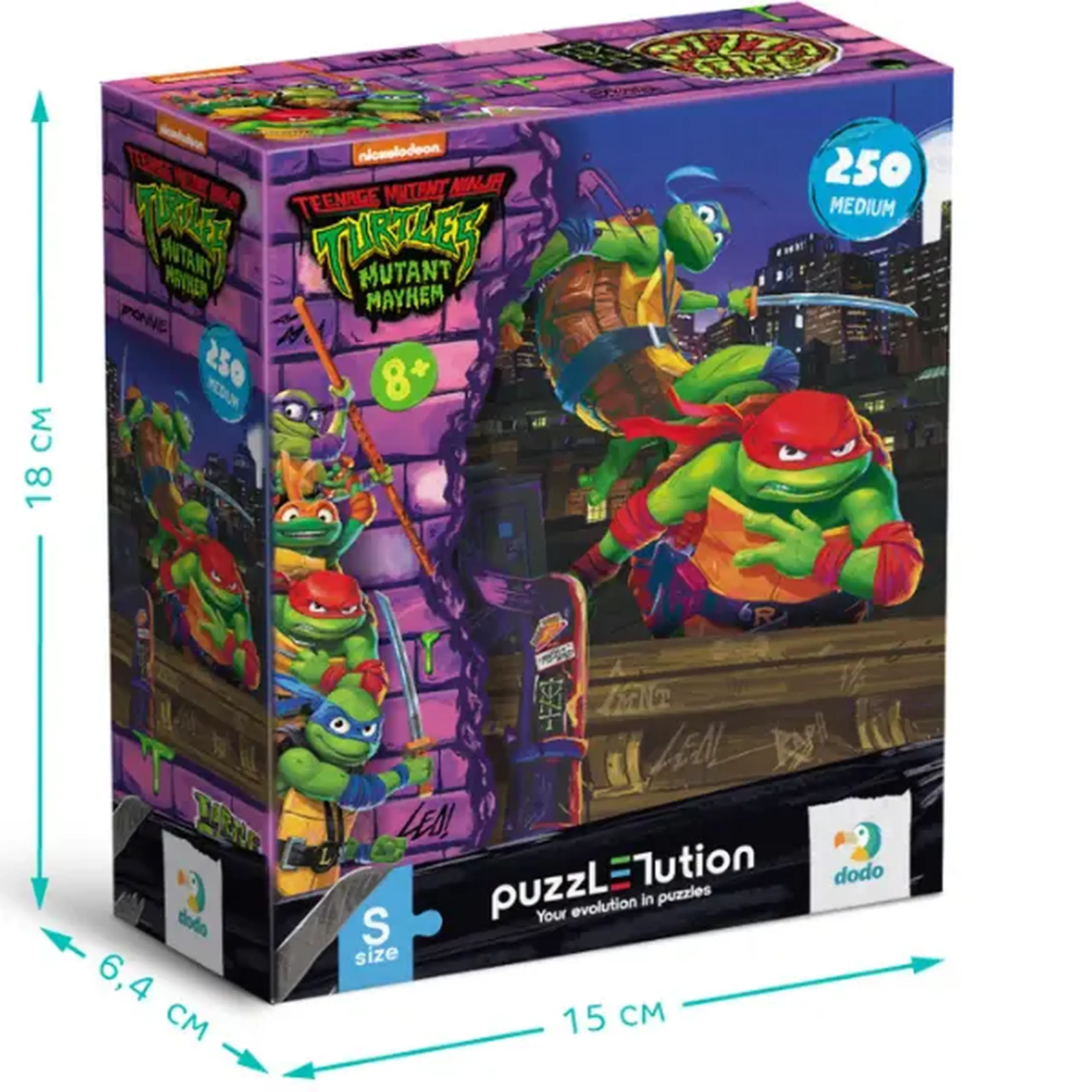 Puzzle "Leonardo și Raphael", seria Țestoasele Ninja, 250 elem.