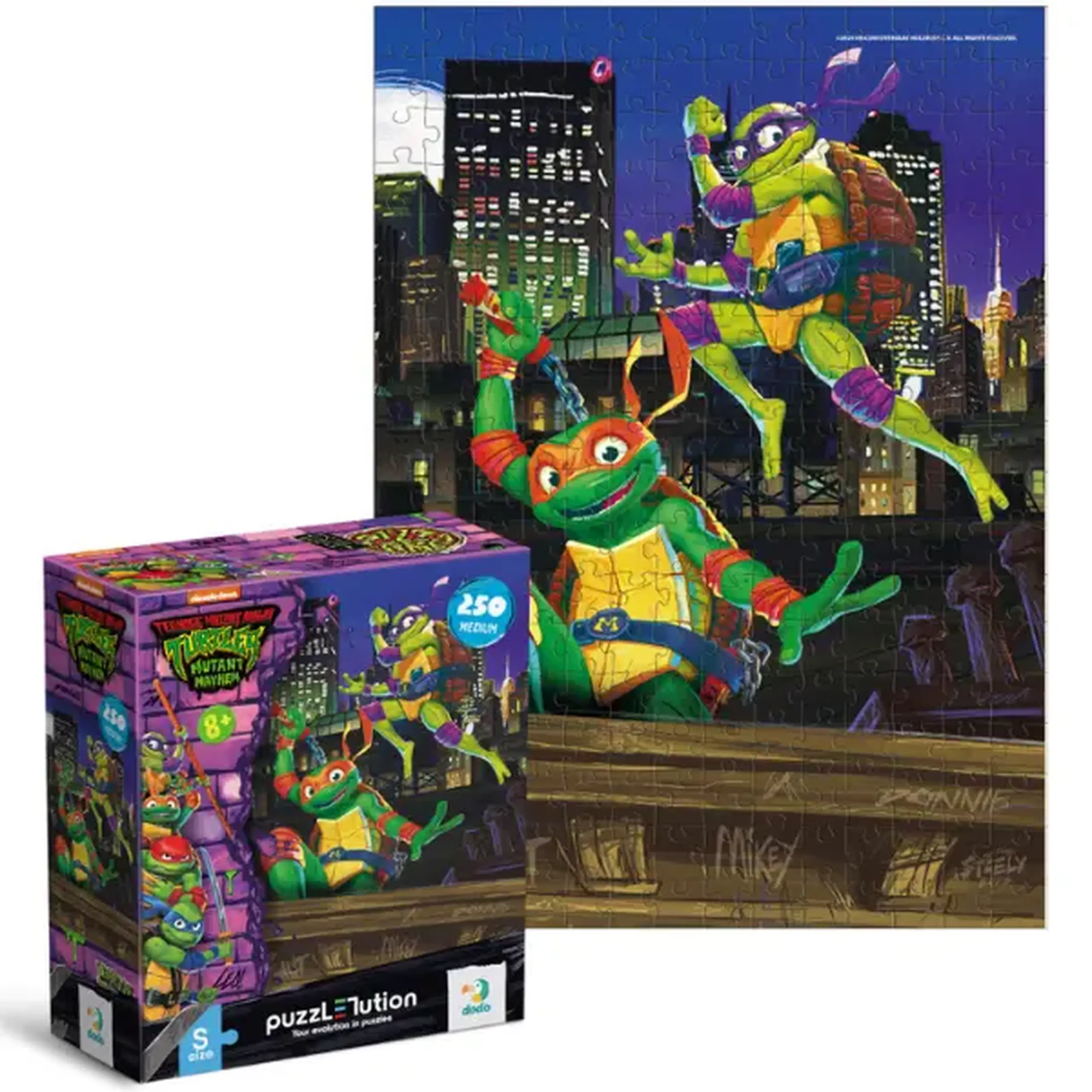 Puzzle "Donatello și Michelangelo", seria Țestoasele Ninja, 250 elem.