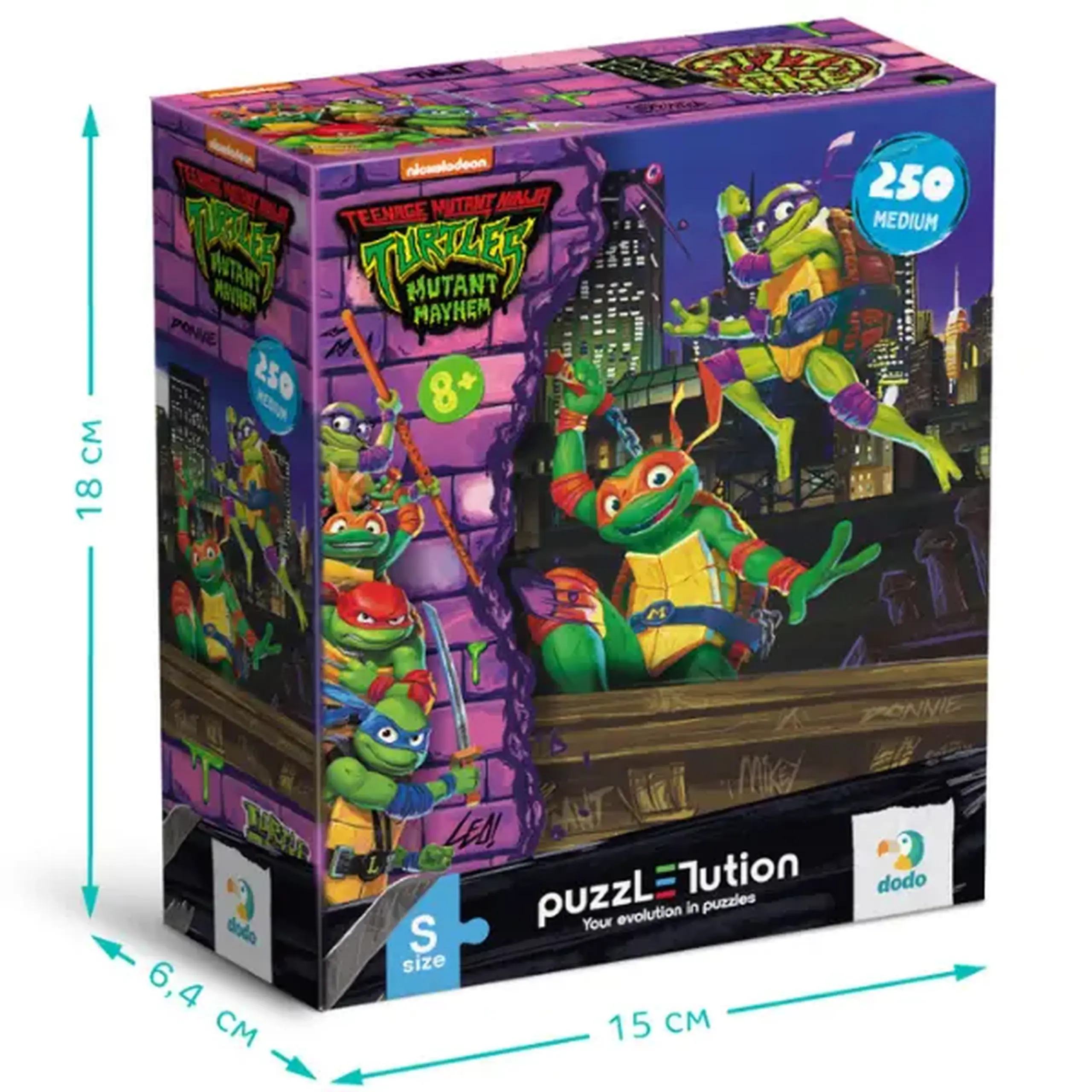 Puzzle "Donatello și Michelangelo", seria Țestoasele Ninja, 250 elem.