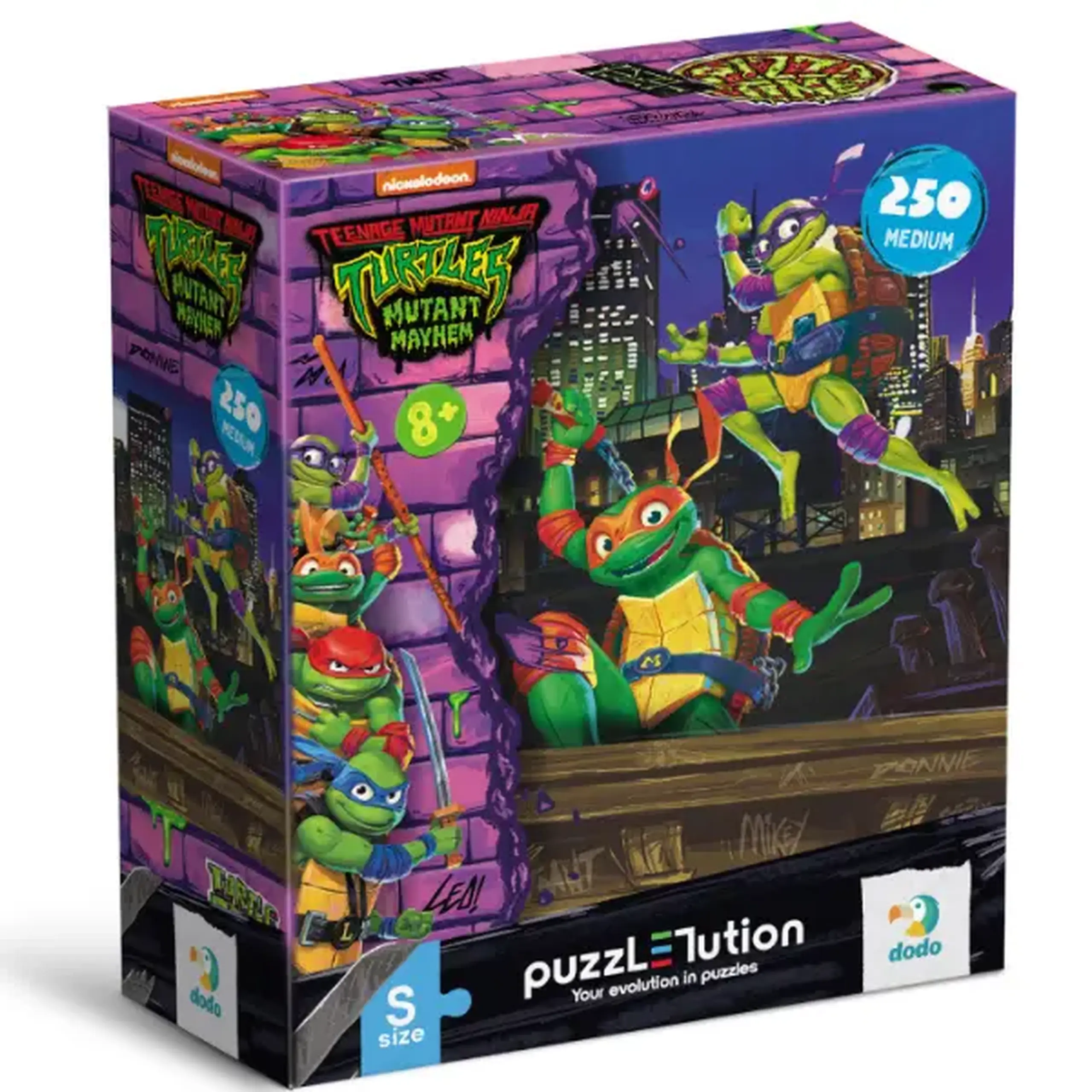 Puzzle "Donatello și Michelangelo", seria Țestoasele Ninja, 250 elem.