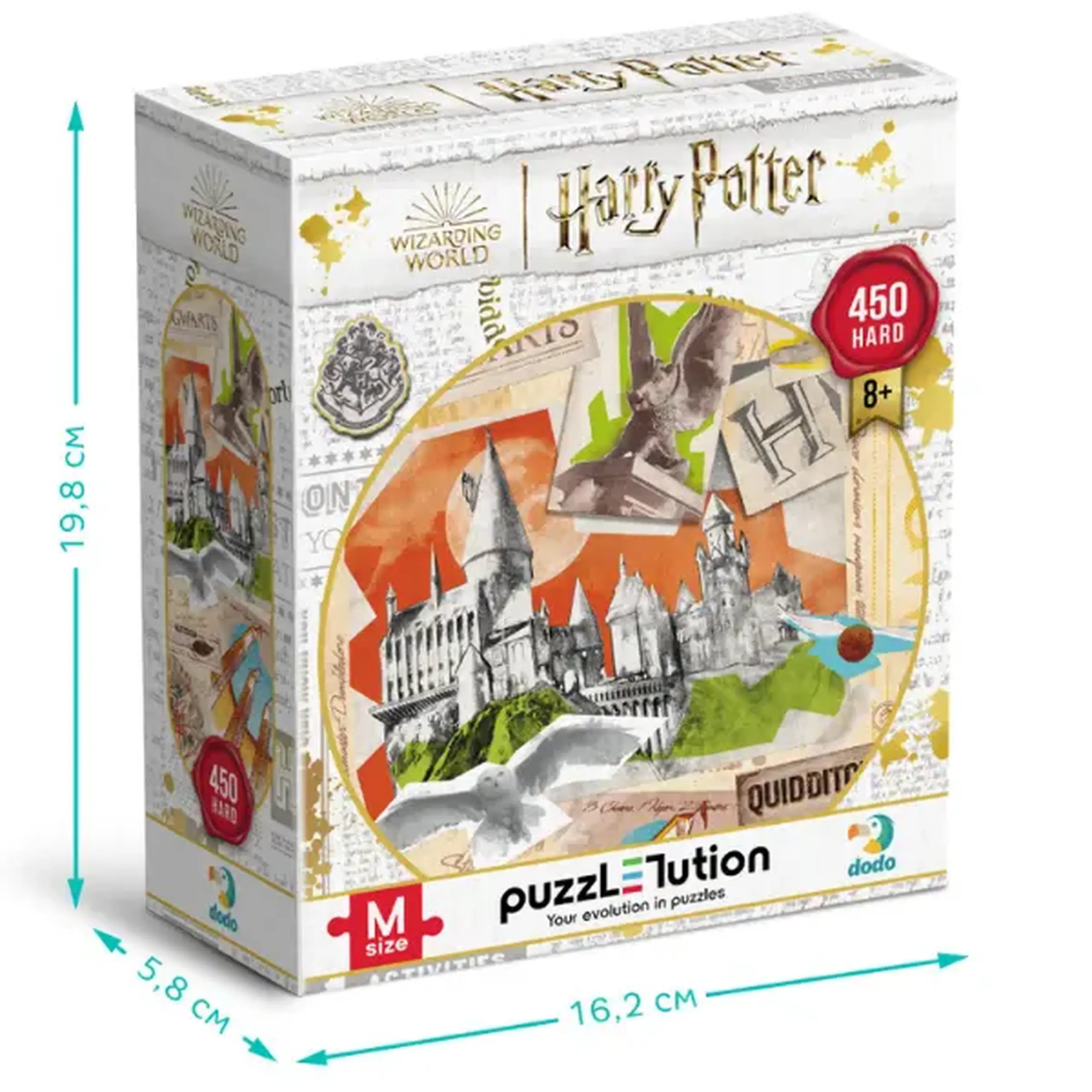 Puzzle "Școala Hogwarts și terenul de Quidditch", seria Harry Potter, 450 elem.