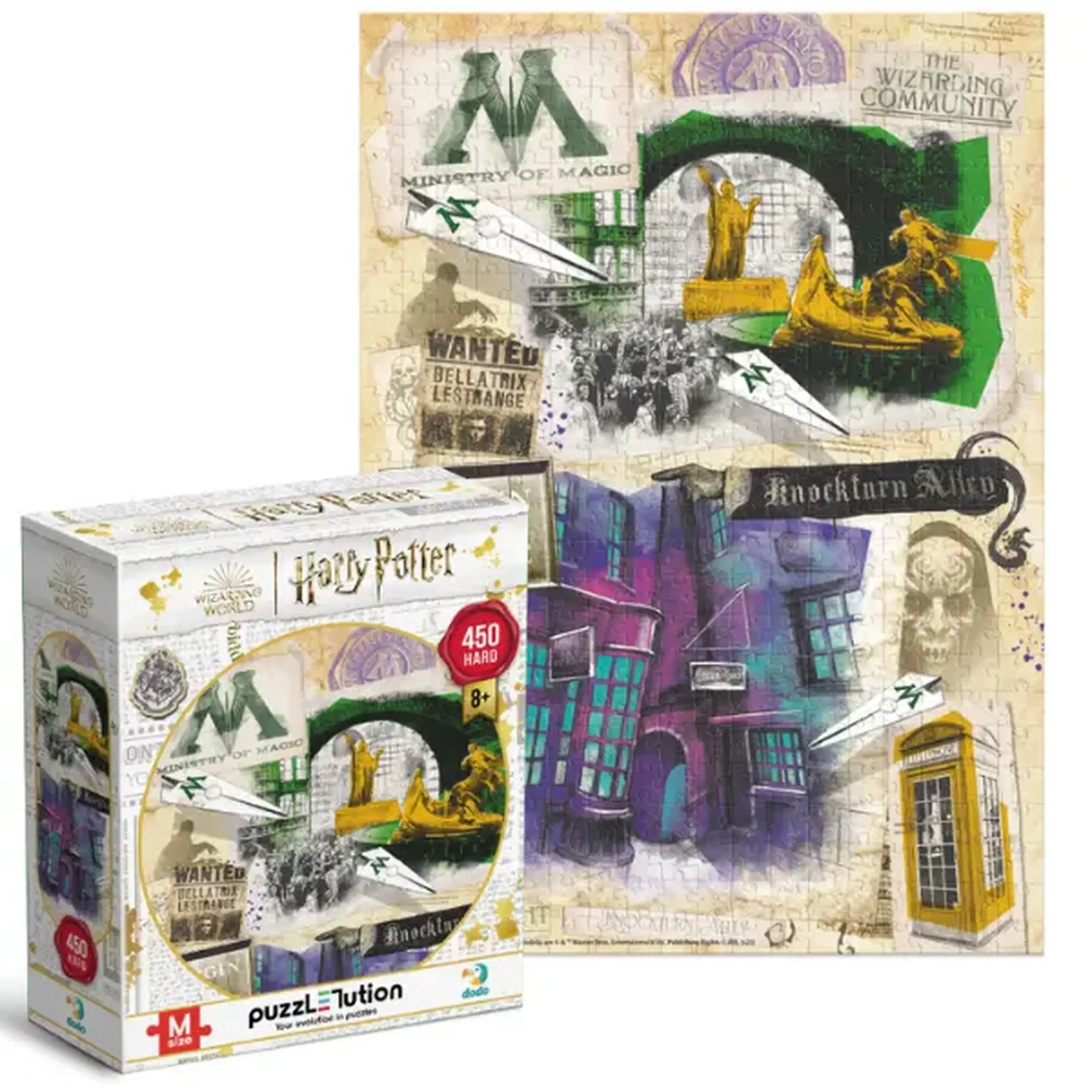 Puzzle "Ministerul Magiei și Aleea Knocktern.", seria Harry Potter, 450 elem.