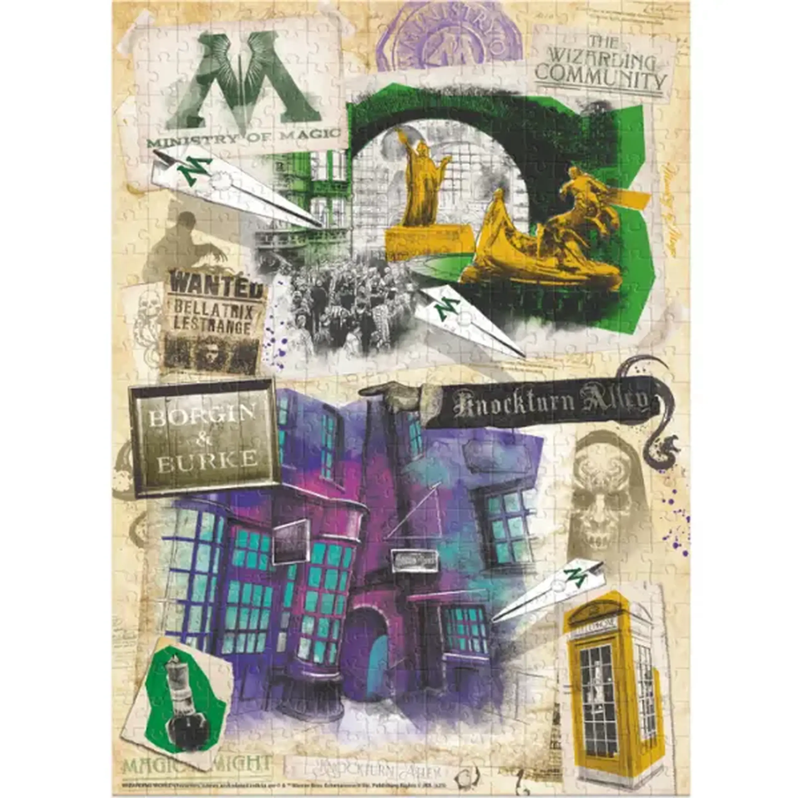 Puzzle "Ministerul Magiei și Aleea Knocktern.", seria Harry Potter, 450 elem.