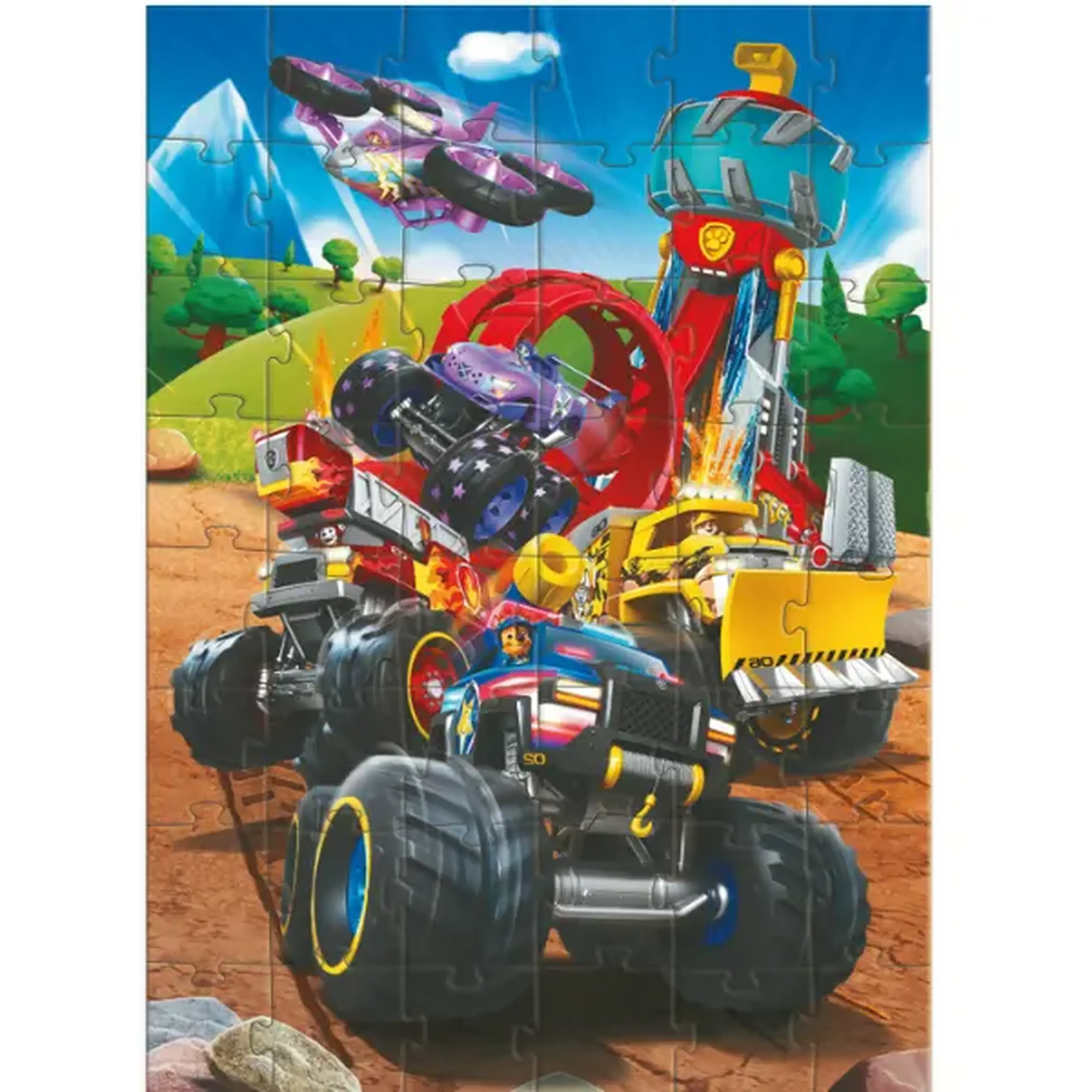 Puzzle "Mașini pentru operațiuni de salvare", seria Patrula cățelușilor, 48 elem.