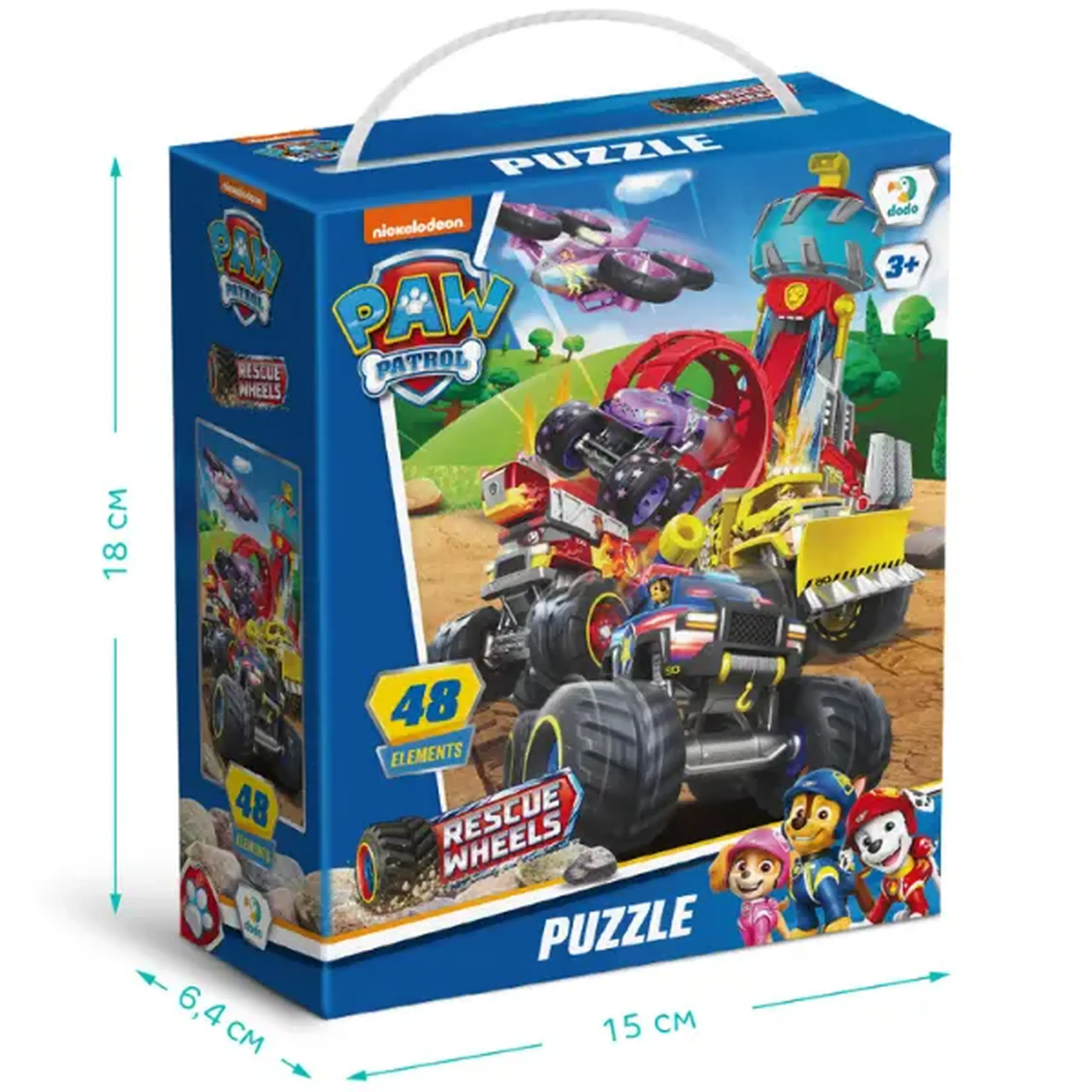 Puzzle "Mașini pentru operațiuni de salvare", seria Patrula cățelușilor, 48 elem.