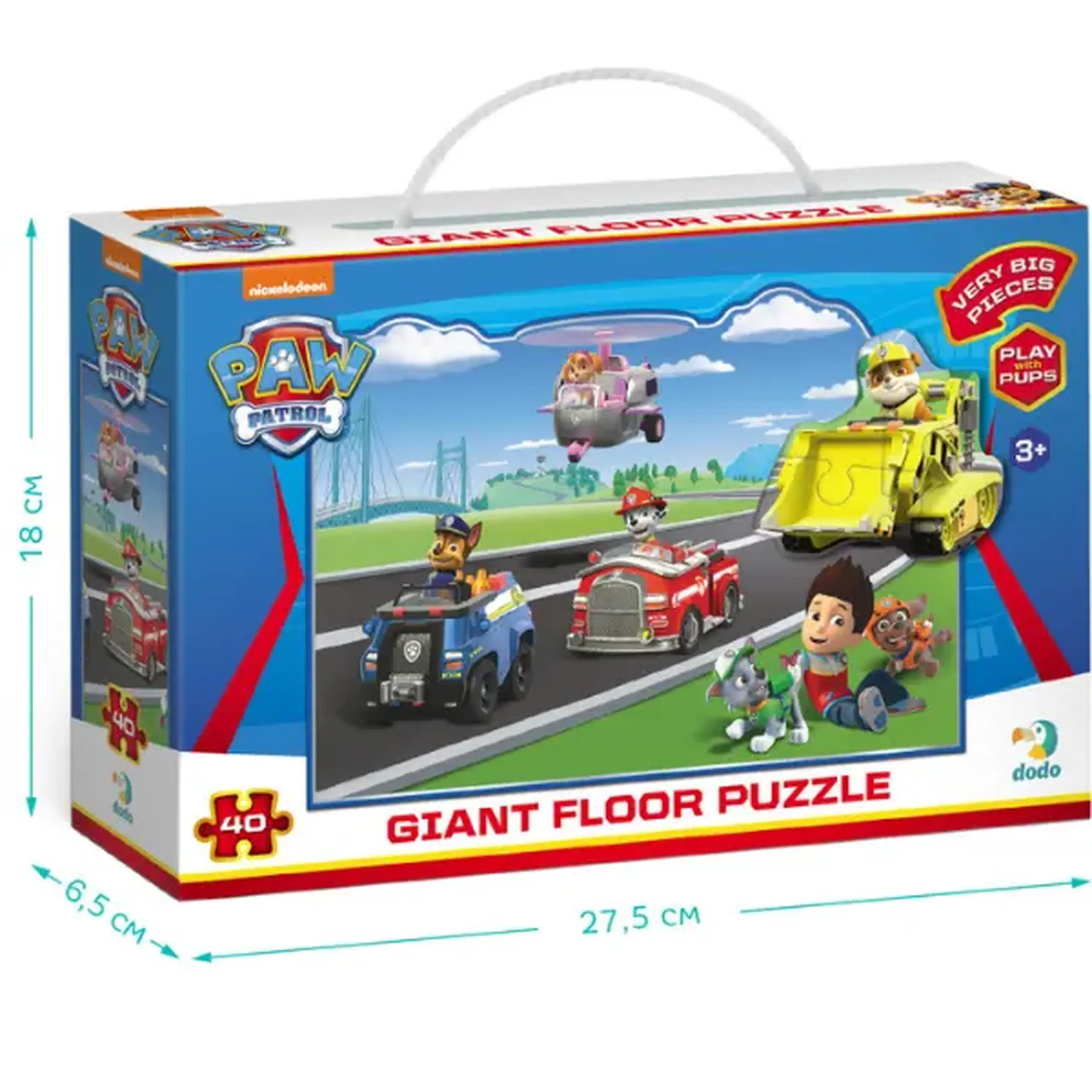 Puzzle mare de podea, seria Patrula cățelușilor, 40 elem.