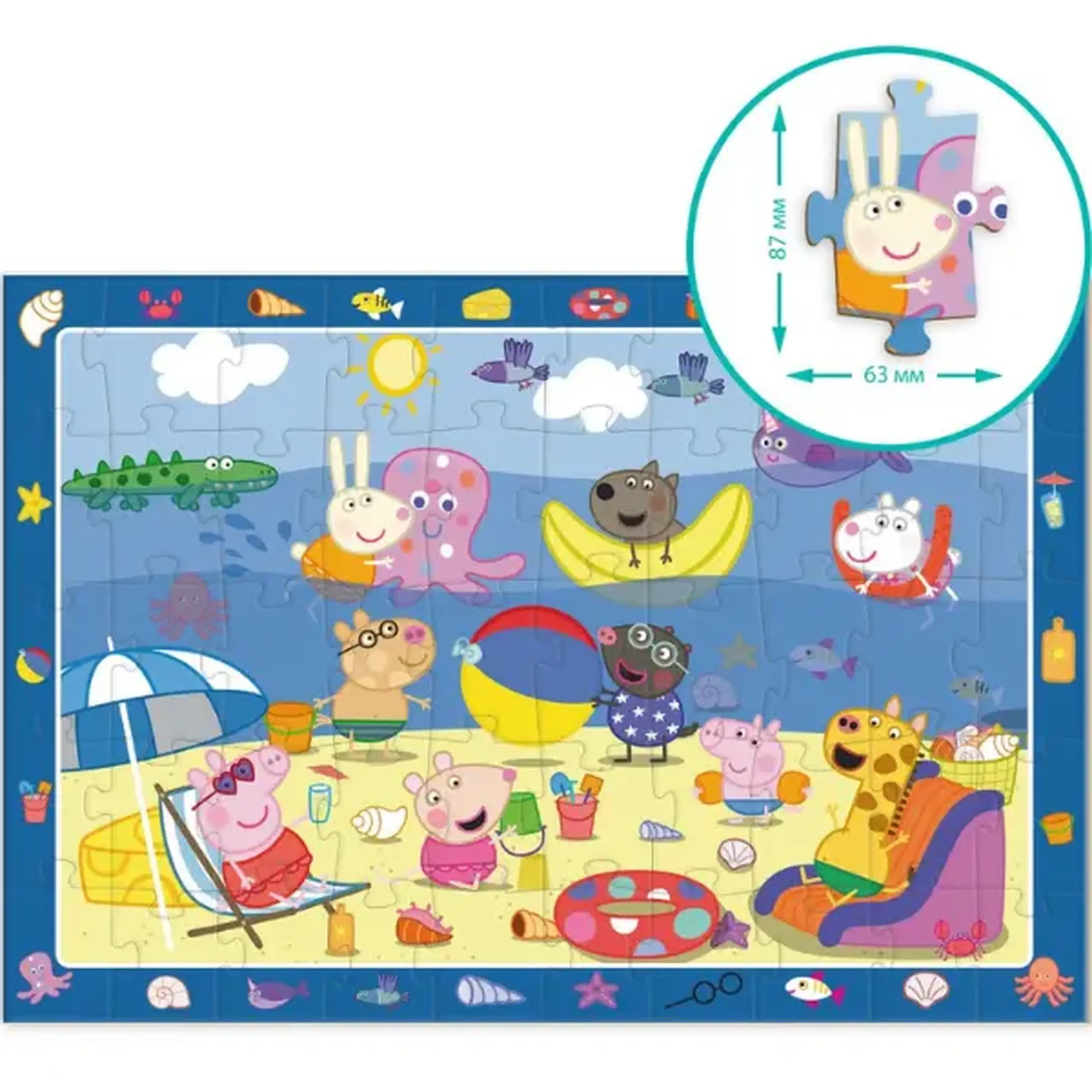 Puzzle "Vacanța de vară", seria Peppa Pig, 50 elem.