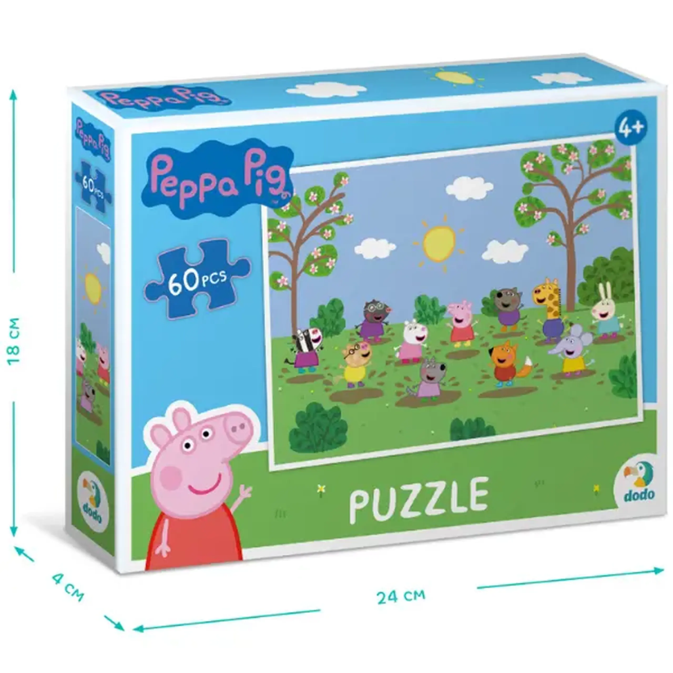 Puzzle "Jocul cu prietenii", seria Peppa Pig, 60 elem.