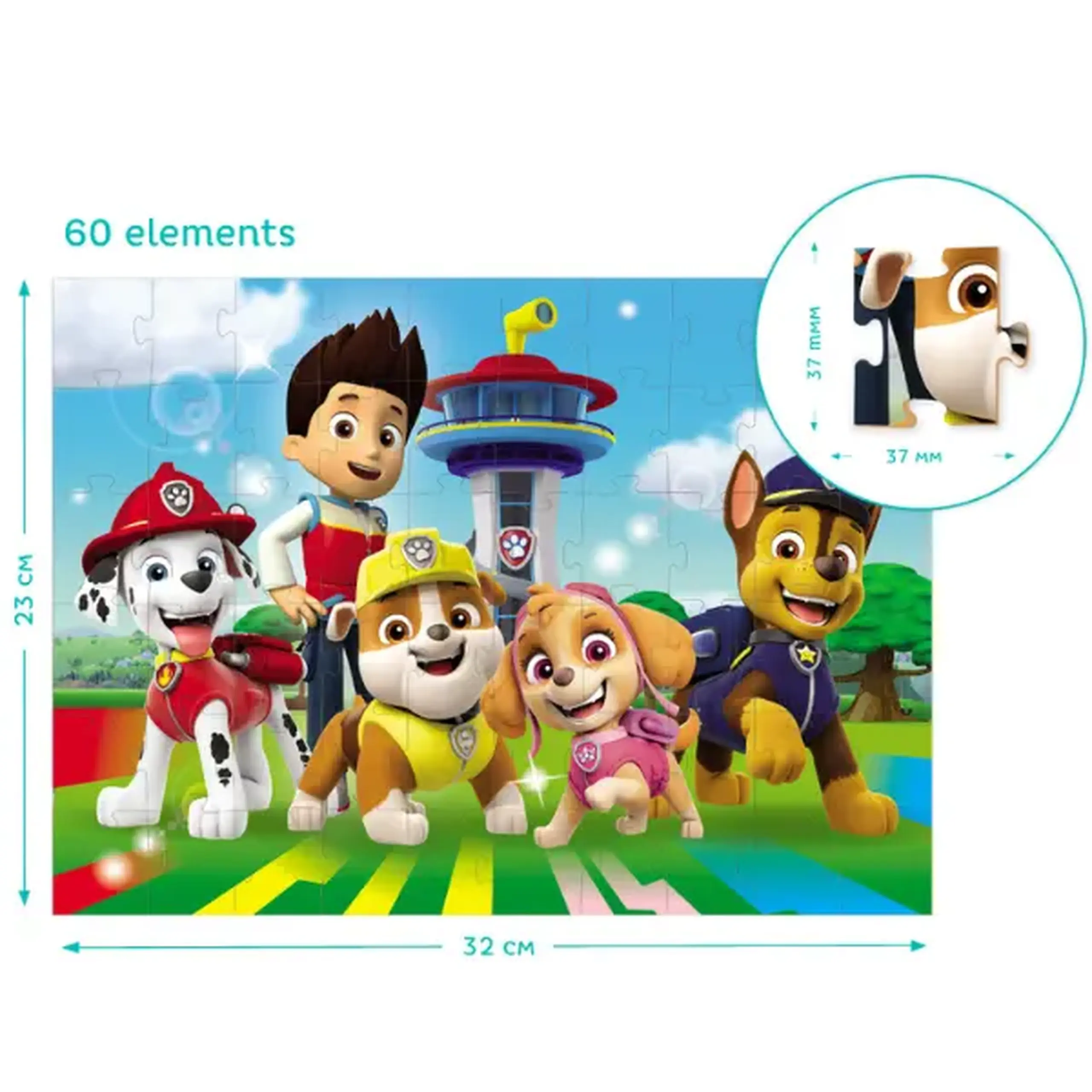 Puzzle "Meșteri", seria Patrula cățelușilor, 60 elem.