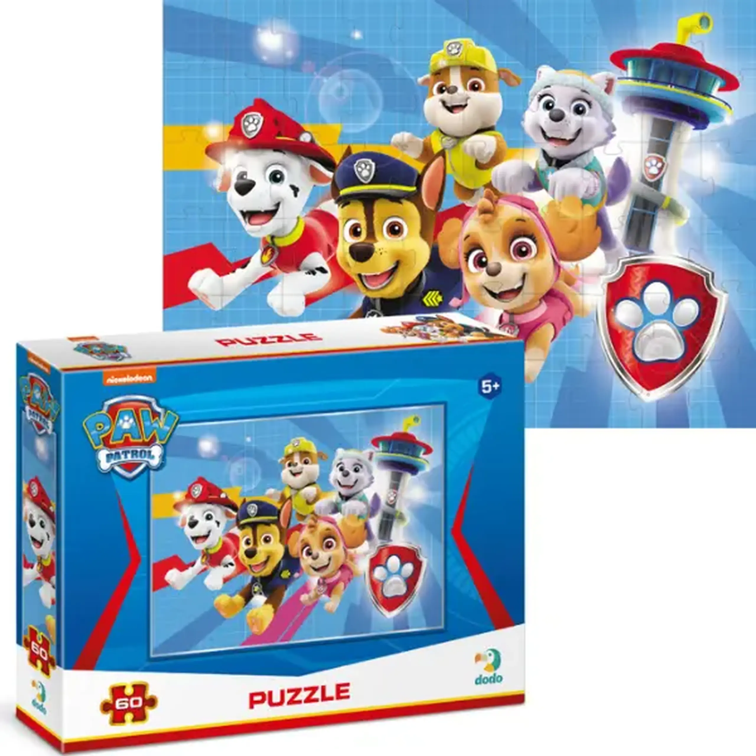 Puzzle "Cățelușii vin în ajutor", seria Patrula cățelușilor, 60 elem.