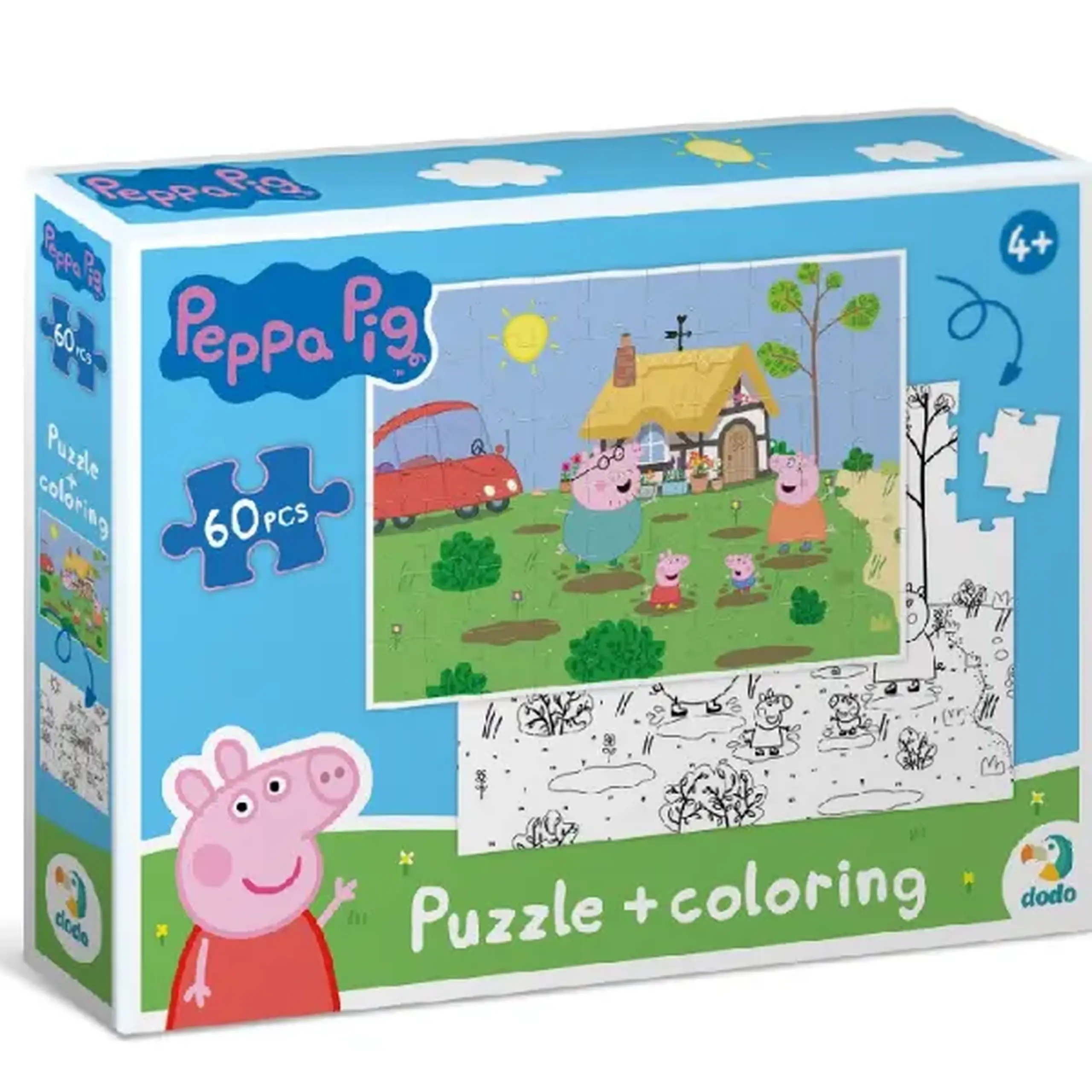 Puzzle 2 în 1 "Disctracție în grădină", seria Peppa Pig, 60 elem.