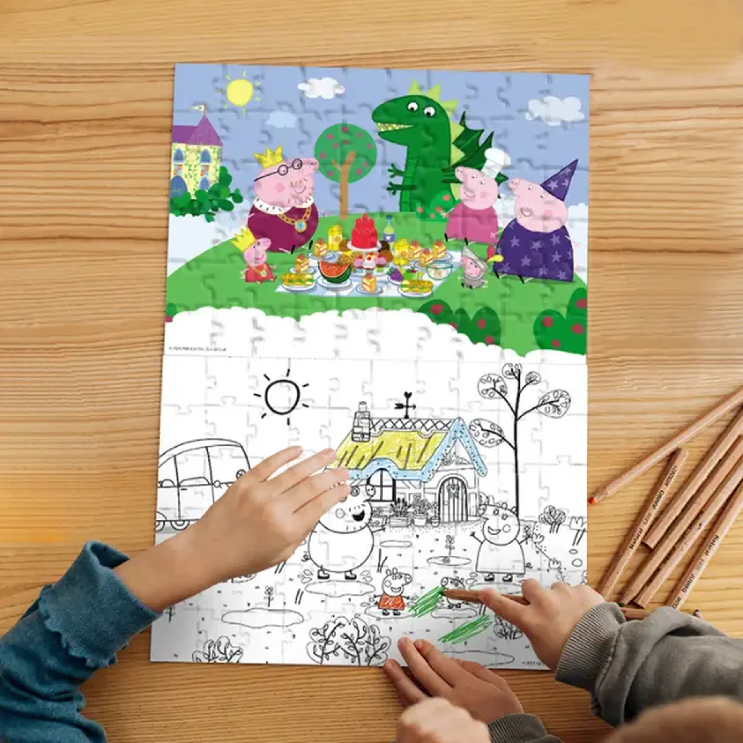 Puzzle 2 în 1 "Disctracție în grădină", seria Peppa Pig, 60 elem.