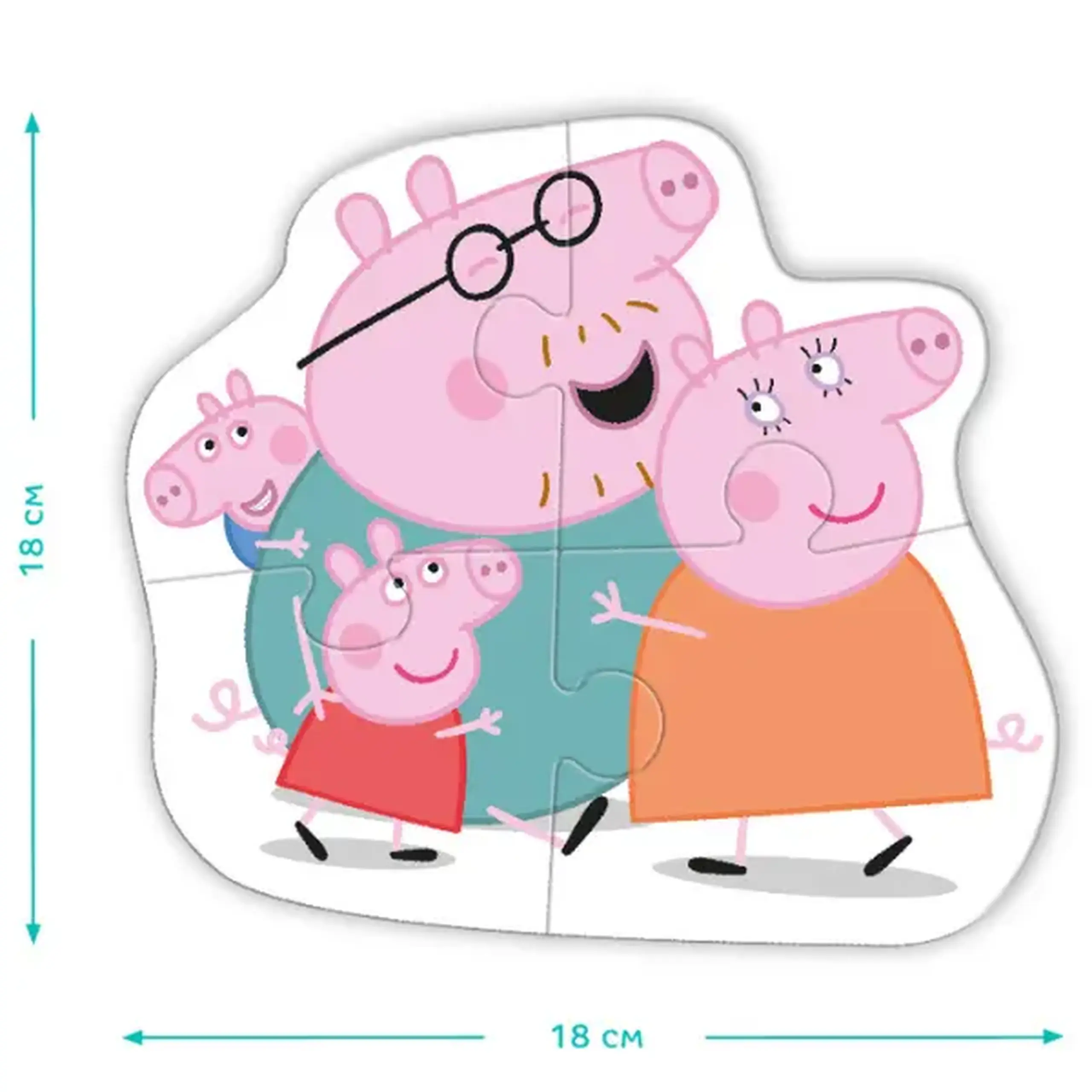 Puzzle 3 în 1 "Familia Peppa Pig"