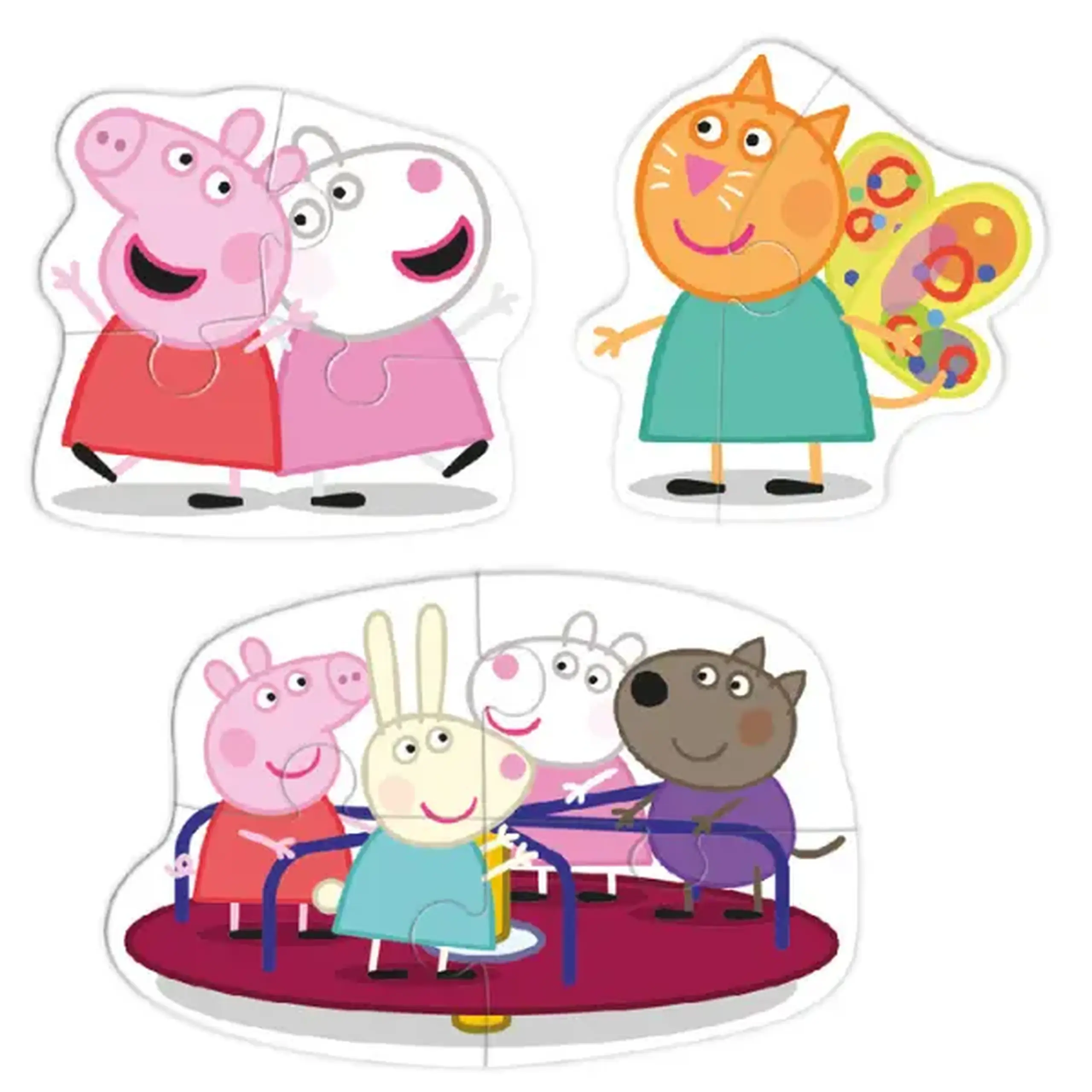 Puzzle 3 în 1 "Prietenii Peppa Pig"