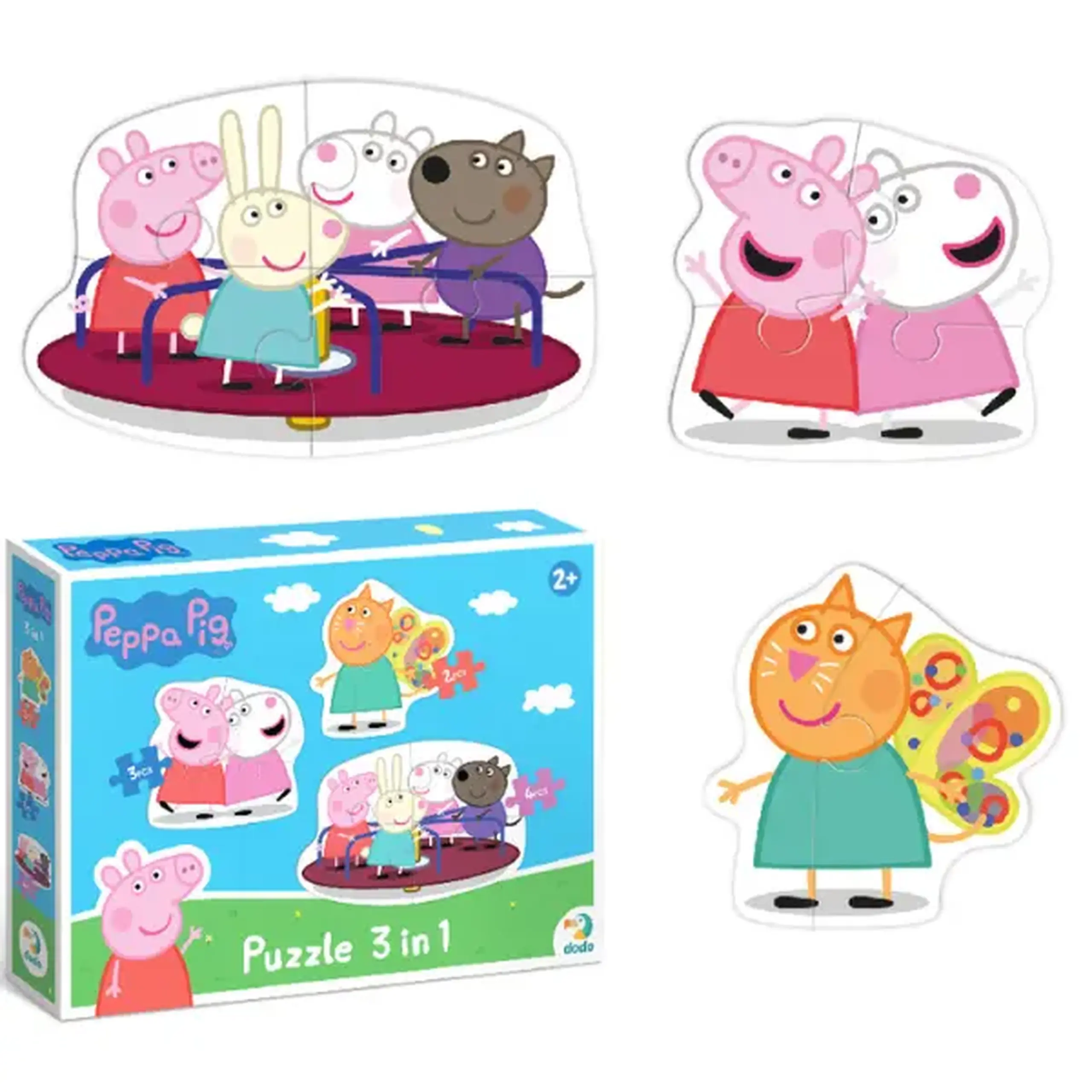 Puzzle 3 în 1 "Prietenii Peppa Pig"