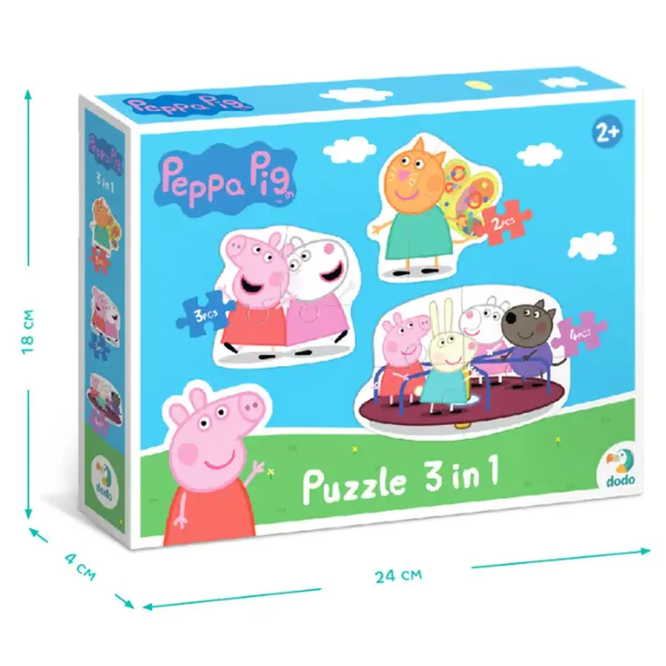 Puzzle 3 în 1 "Prietenii Peppa Pig"