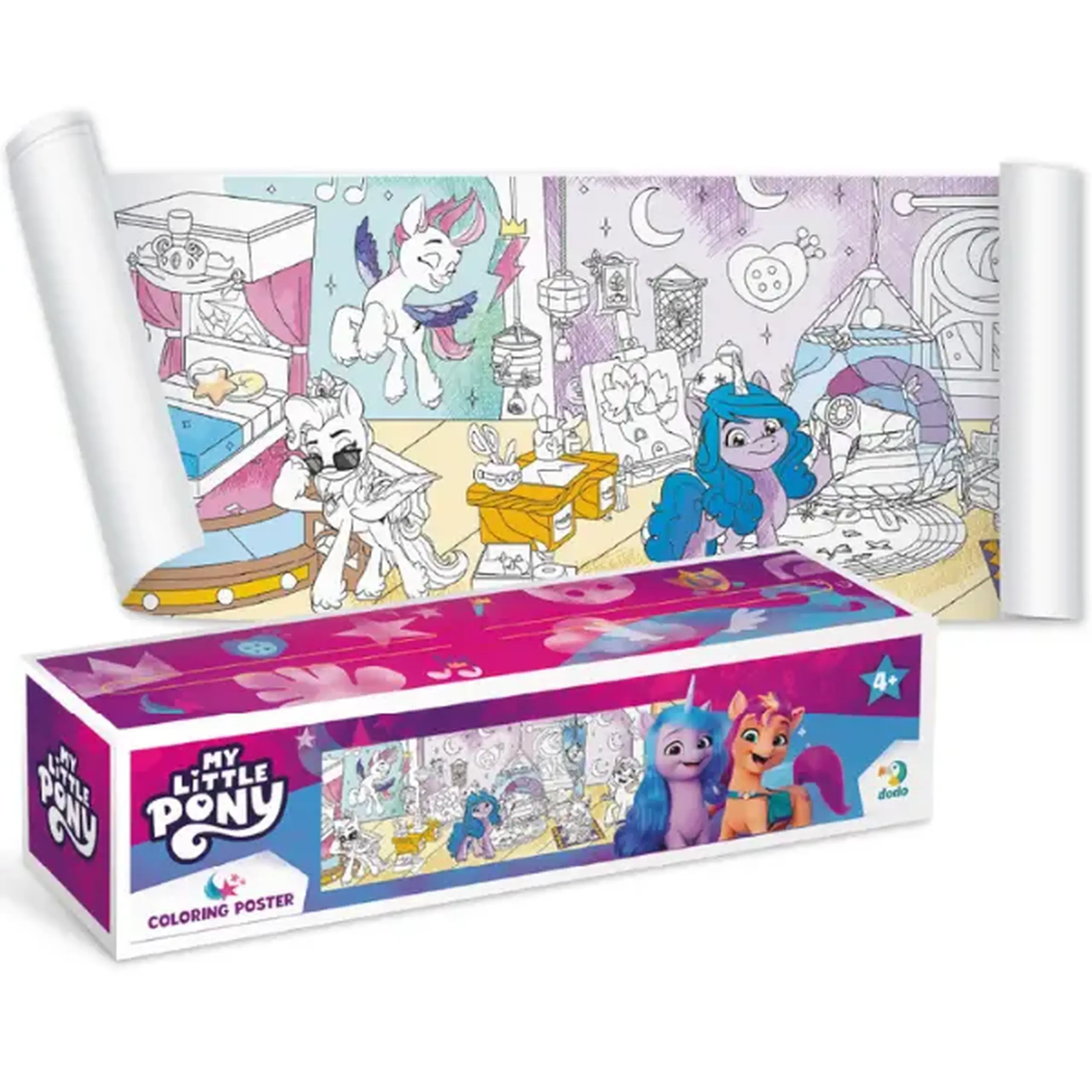 Poster de colorat pentru copii "Prietene stilate", seria My Little Pony, 70 cm