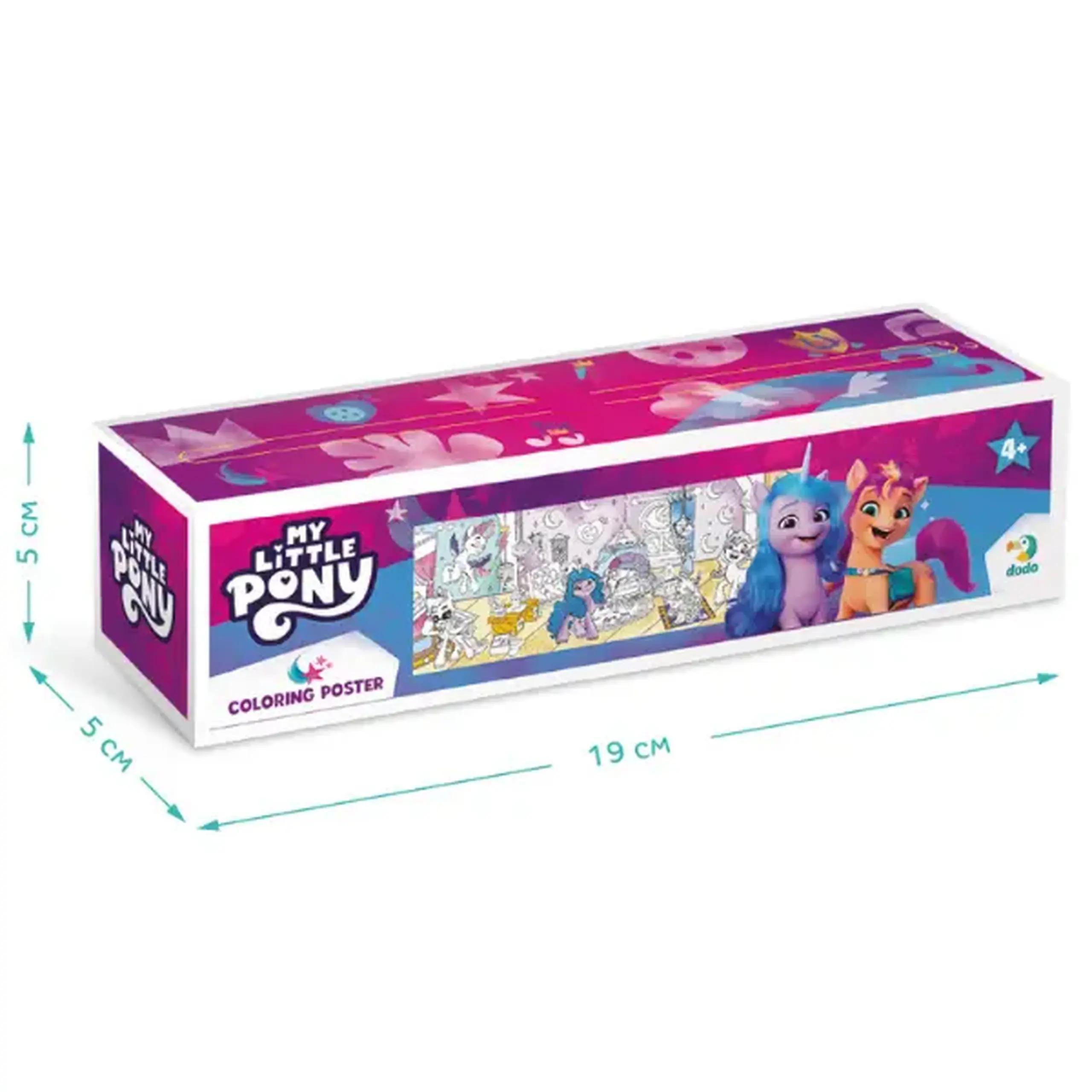 Poster de colorat pentru copii "Prietene stilate", seria My Little Pony, 70 cm