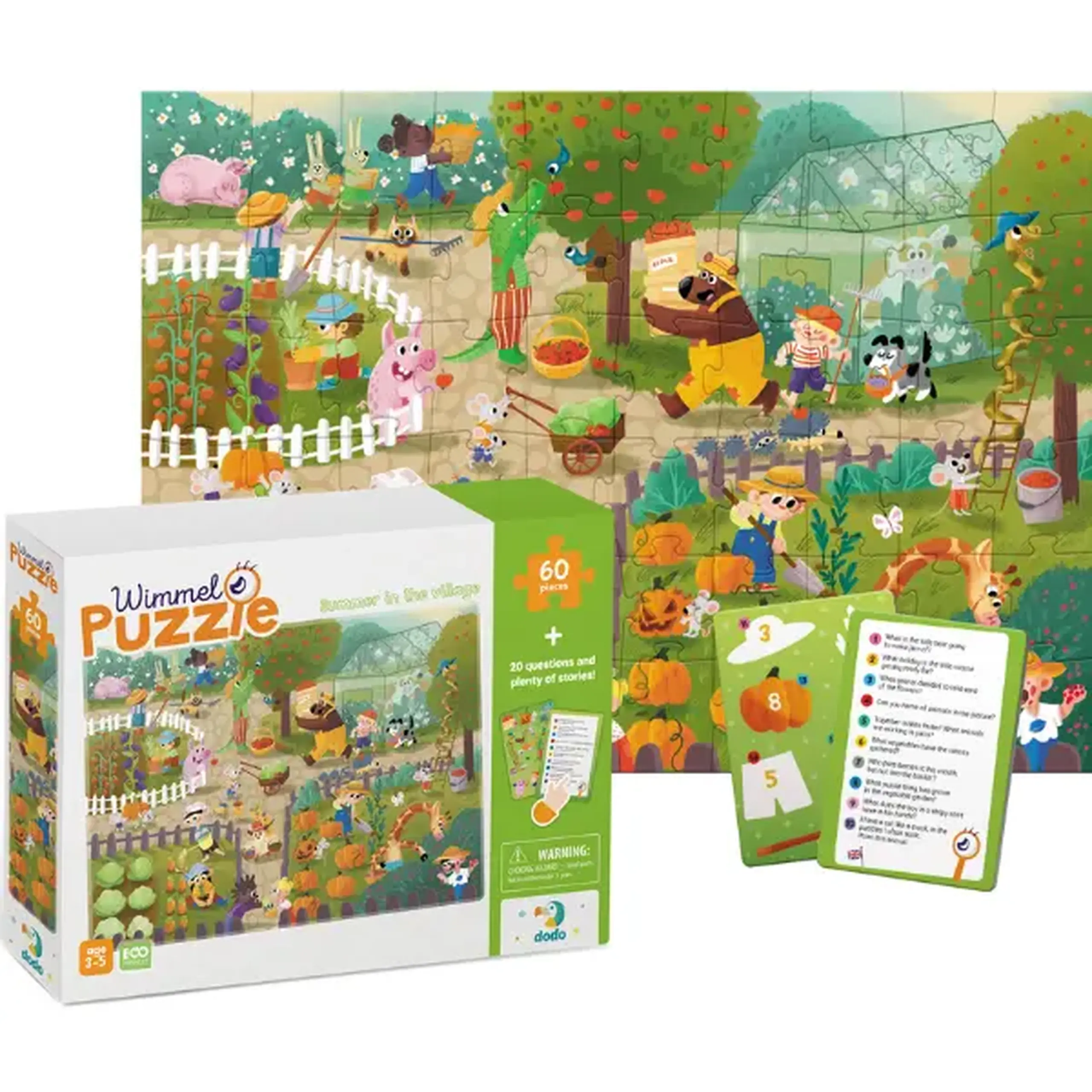 Joc de dezvoltare-puzzle "Vara în sat", seria Wimmelpuzzle, 60 elem.