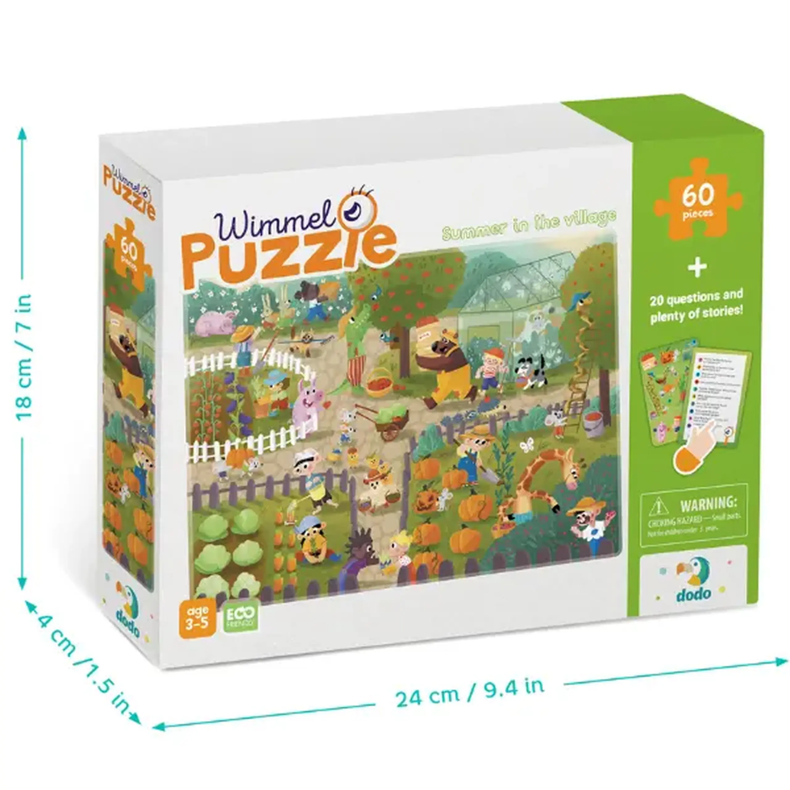 Joc de dezvoltare-puzzle "Vara în sat", seria Wimmelpuzzle, 60 elem.