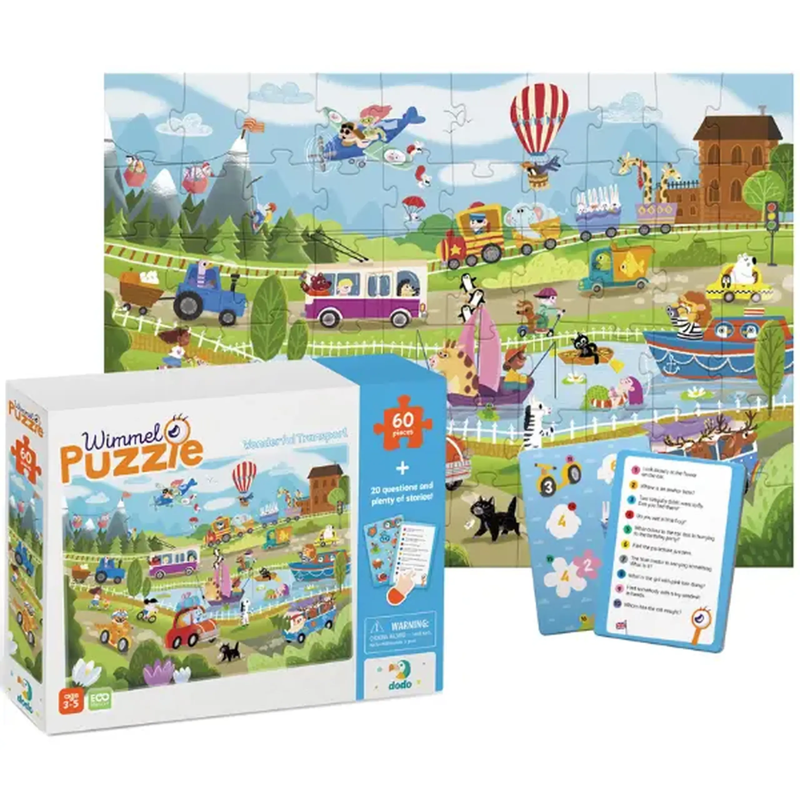 Joc de dezvoltare-puzzle "Vara în sat", seria Wimmelpuzzle, 60 elem.
