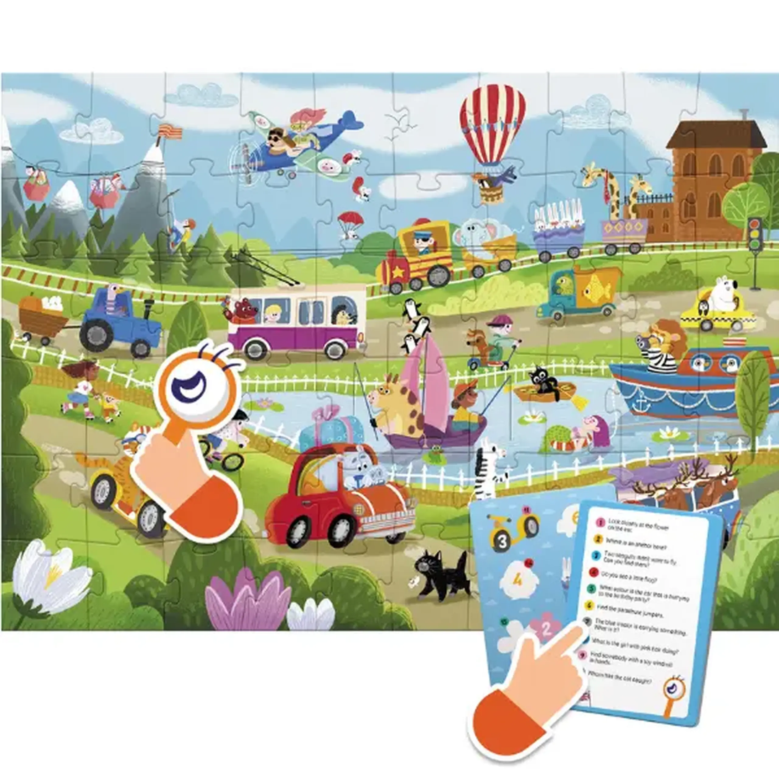 Joc de dezvoltare-puzzle "Vara în sat", seria Wimmelpuzzle, 60 elem.