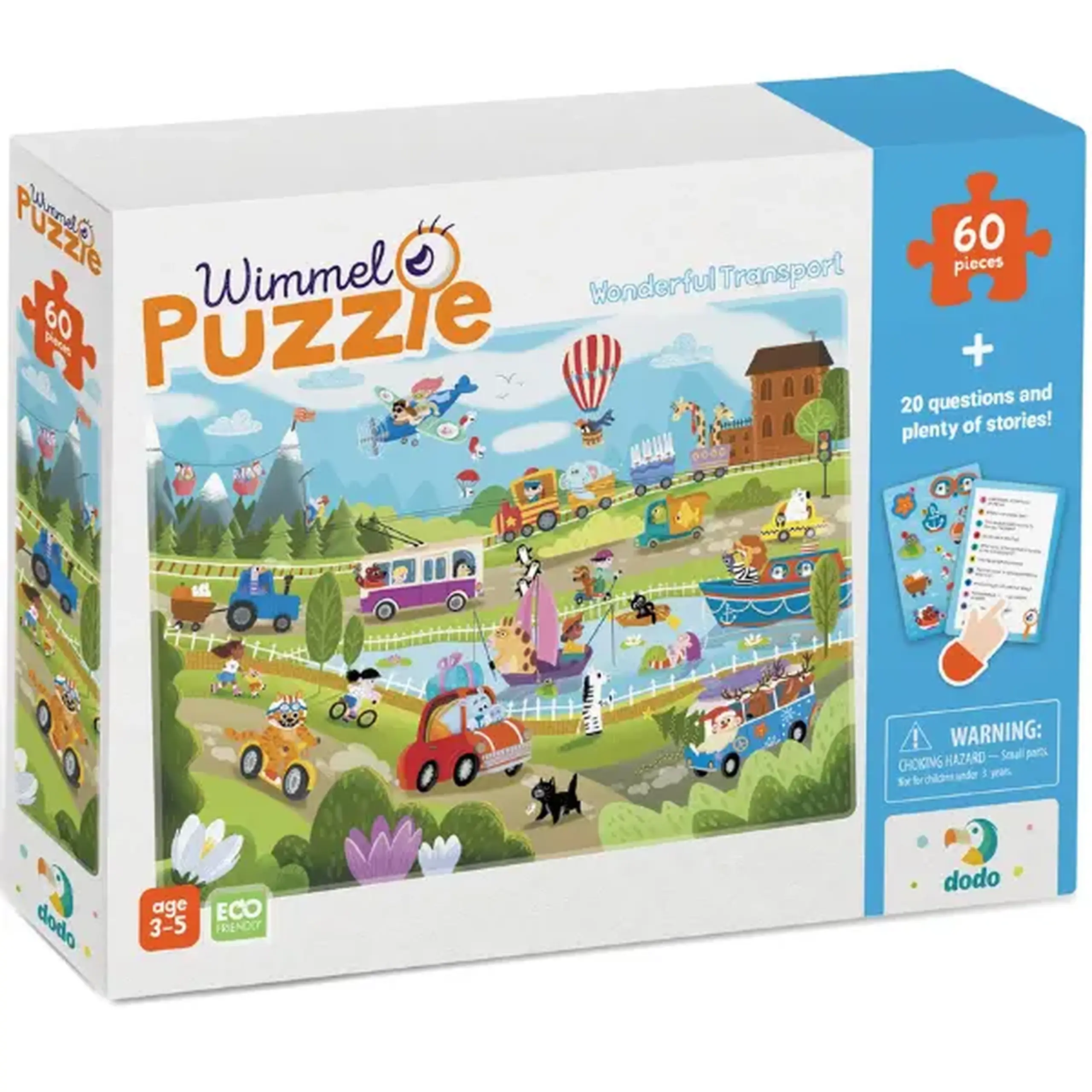 Joc de dezvoltare-puzzle "Vara în sat", seria Wimmelpuzzle, 60 elem.