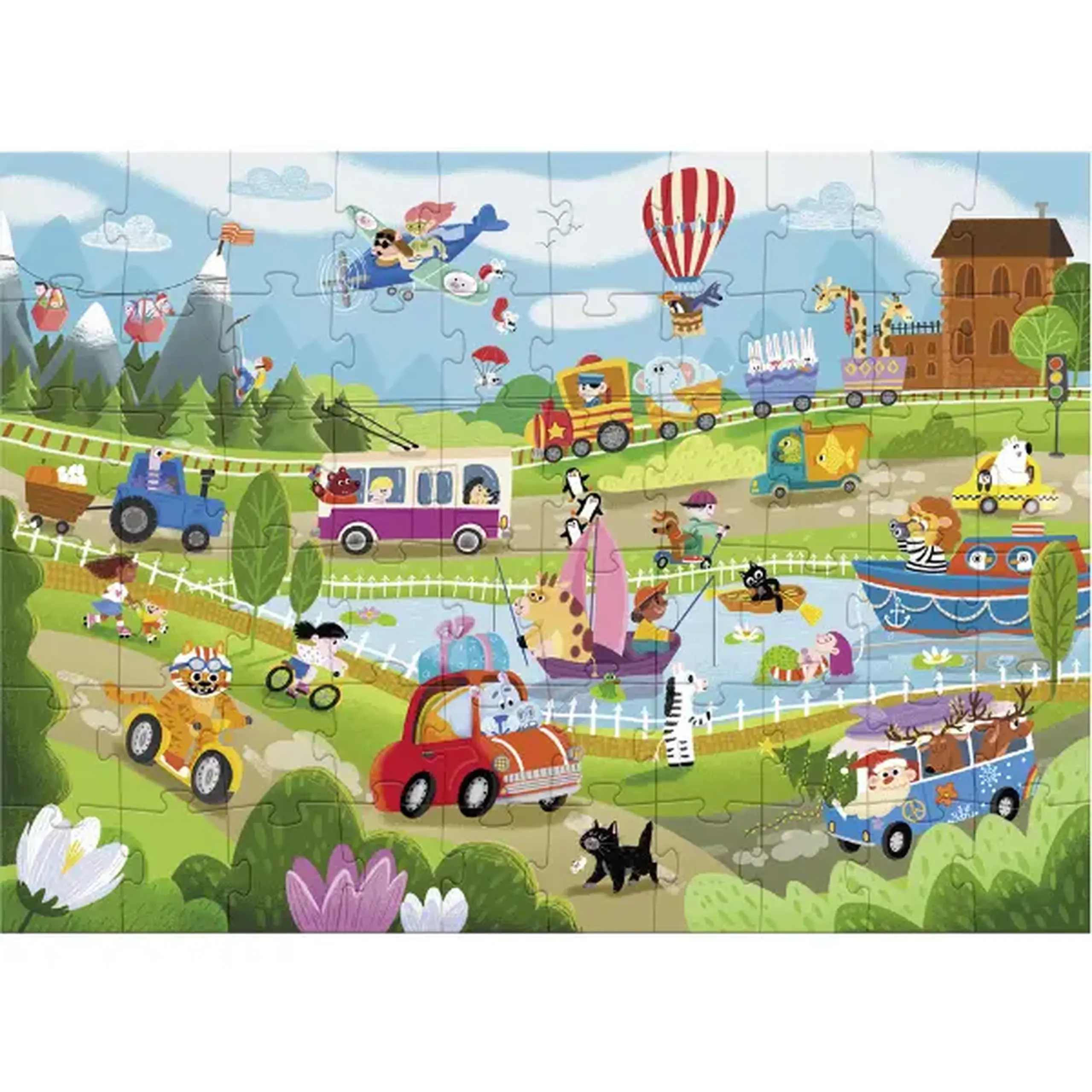 Joc de dezvoltare-puzzle "Vara în sat", seria Wimmelpuzzle, 60 elem.