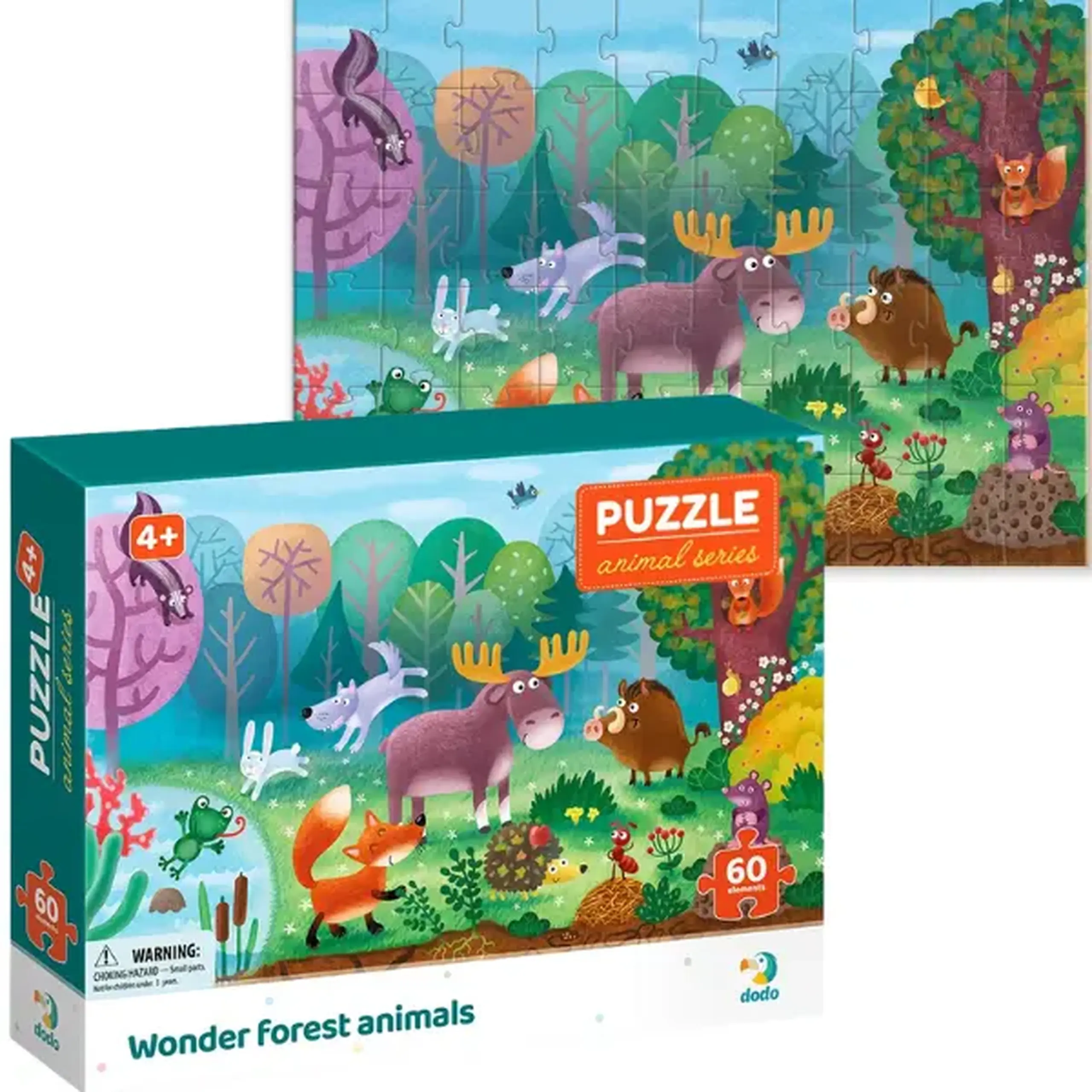 Puzzle "Animale minunate din pădure", seria Animale, 60 elem.
