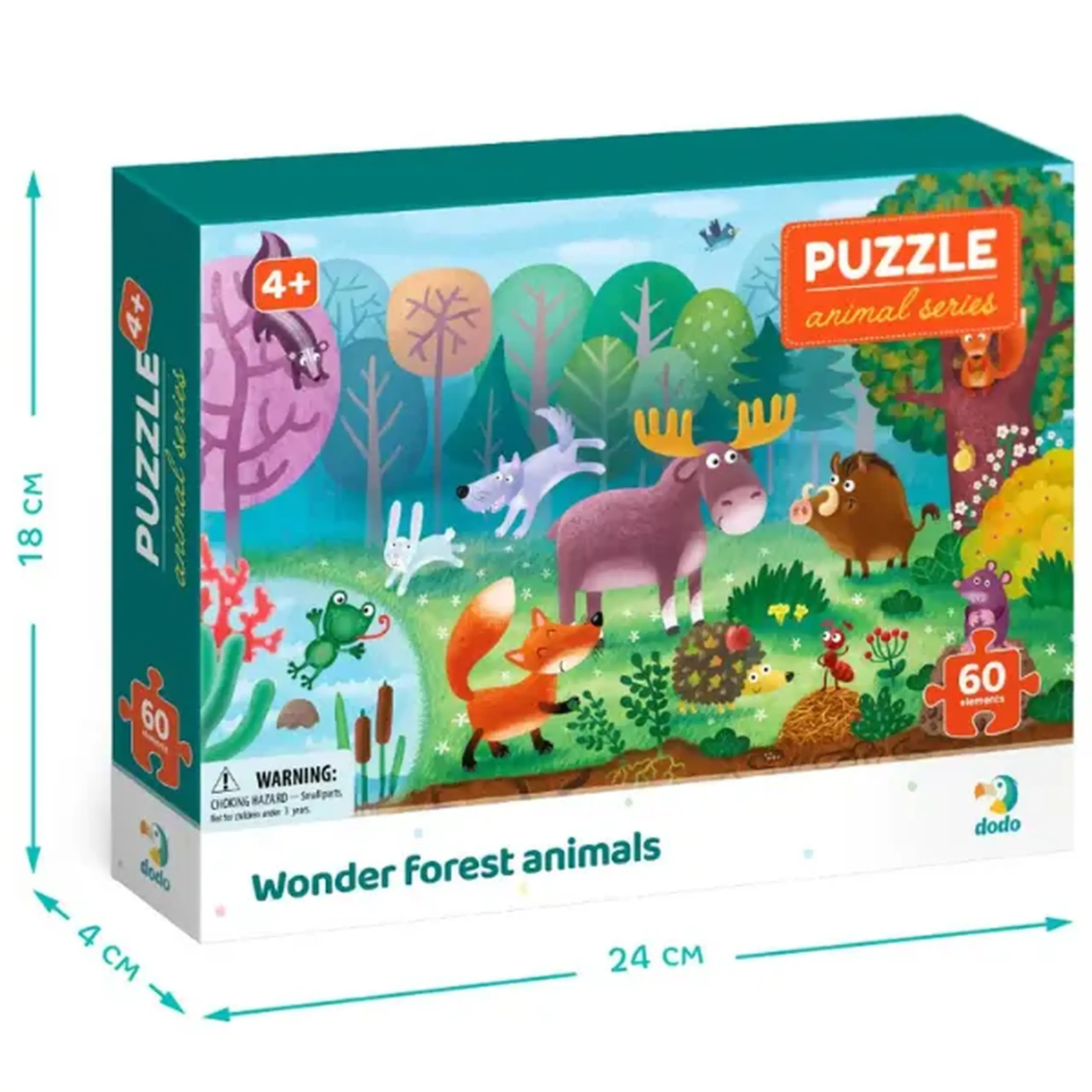 Puzzle "Animale minunate din pădure", seria Animale, 60 elem.
