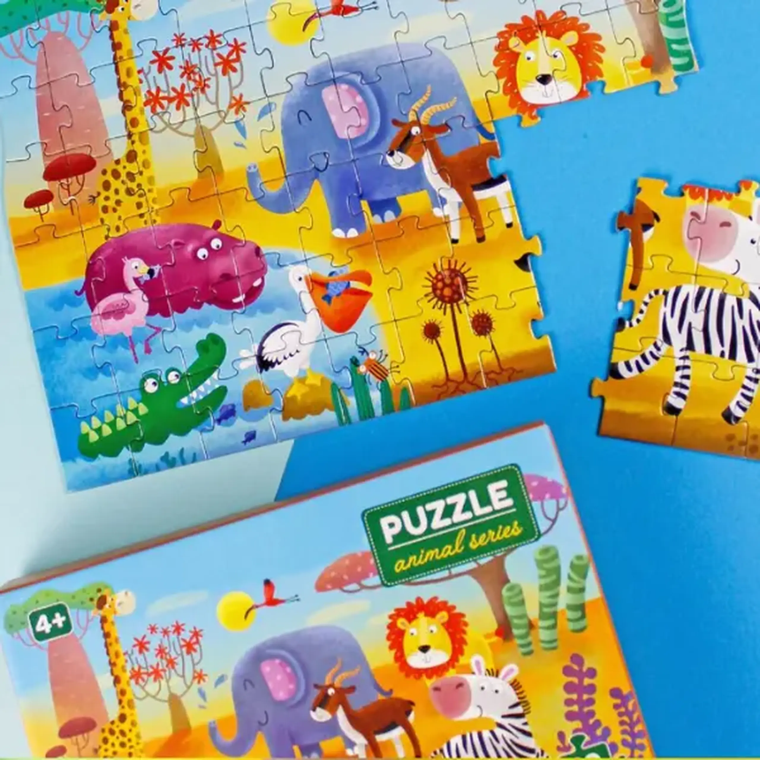 Puzzle "În Africa fierbinte", seria Animale, 60 elem.