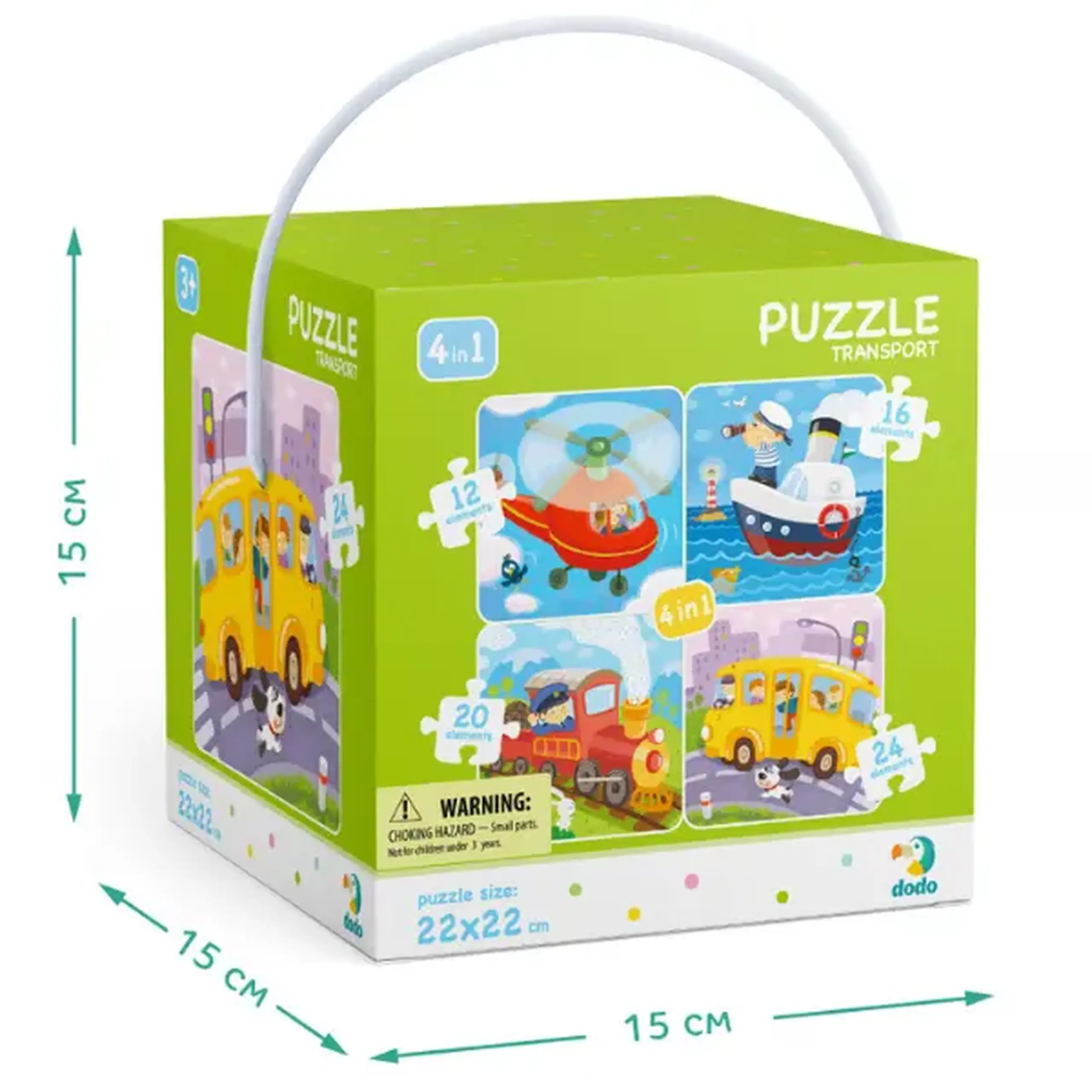 Puzzle 4 în 1 "Transport"