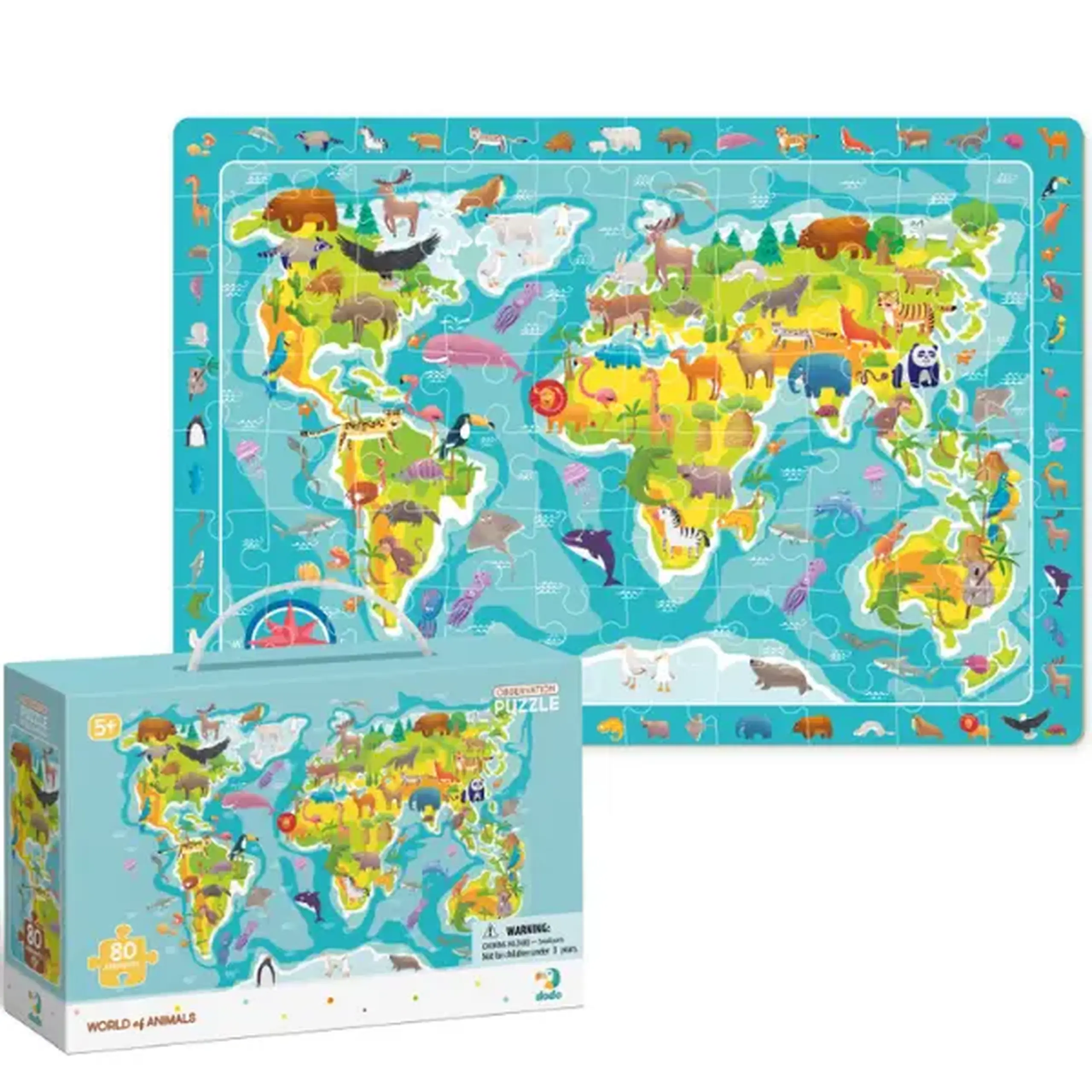 Puzzle "Lumea animalelor", seria Puzzle de observație, 80 elem.