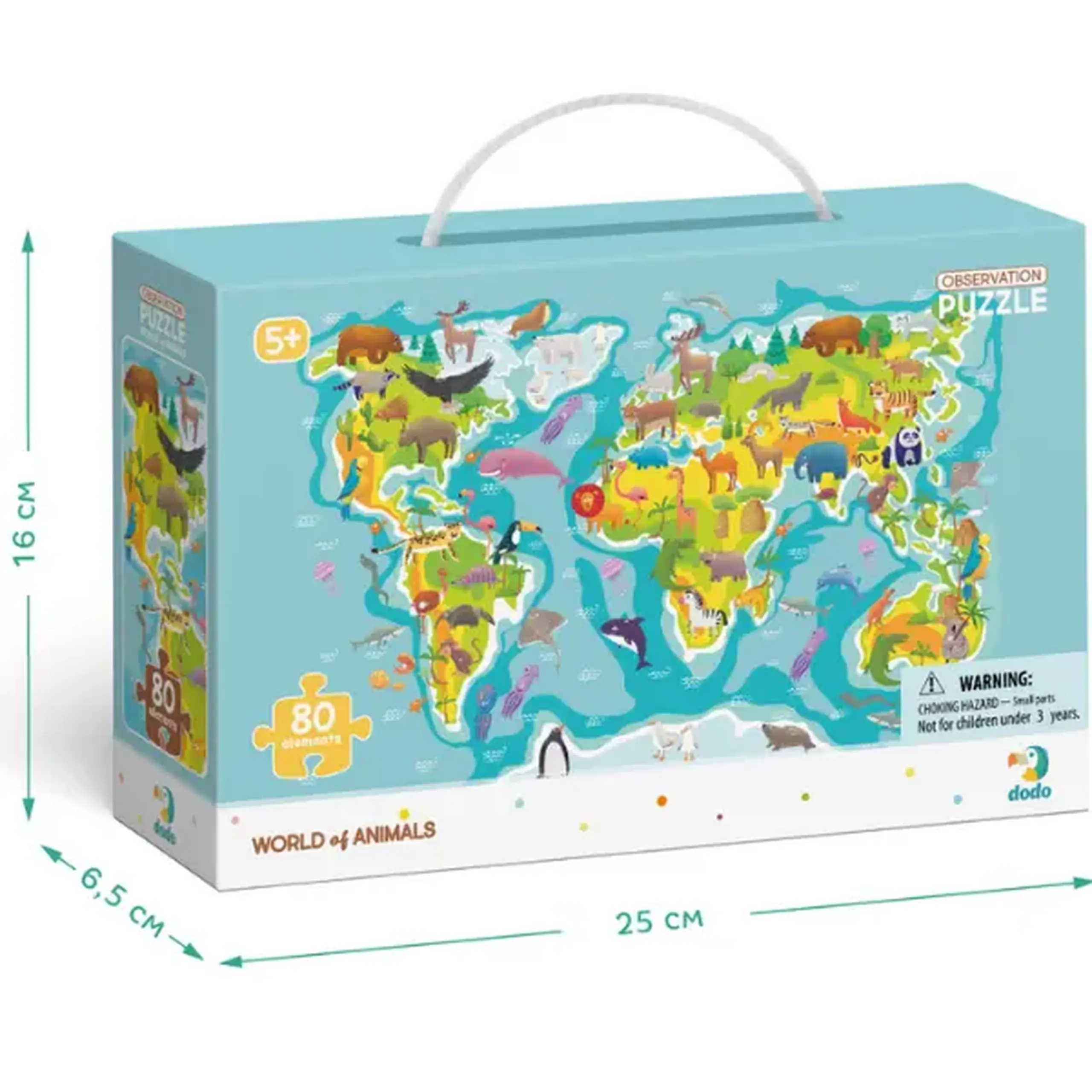 Puzzle "Lumea animalelor", seria Puzzle de observație, 80 elem.