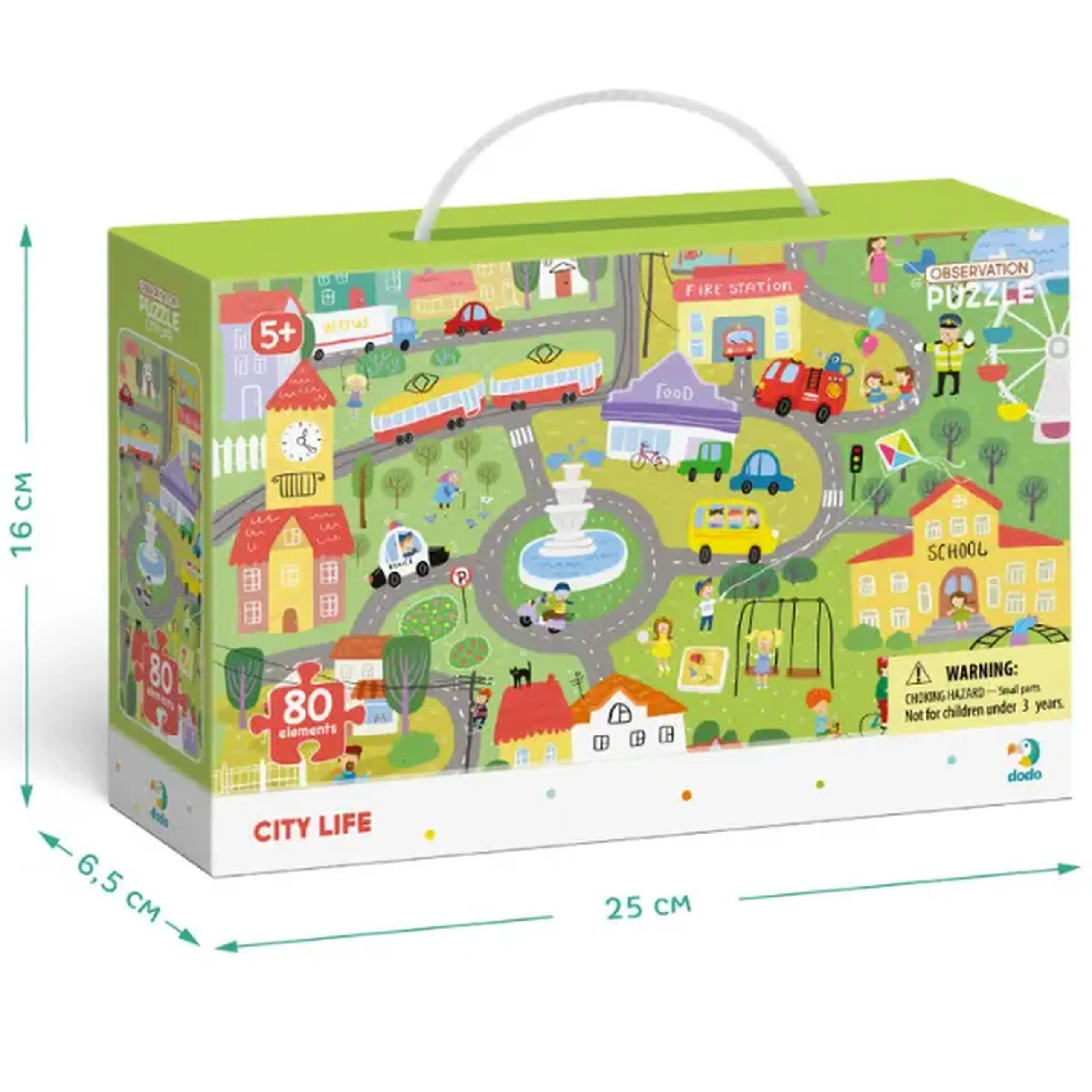 Puzzle "Viața în oraș", seria Puzzle de observație, 80 elem.