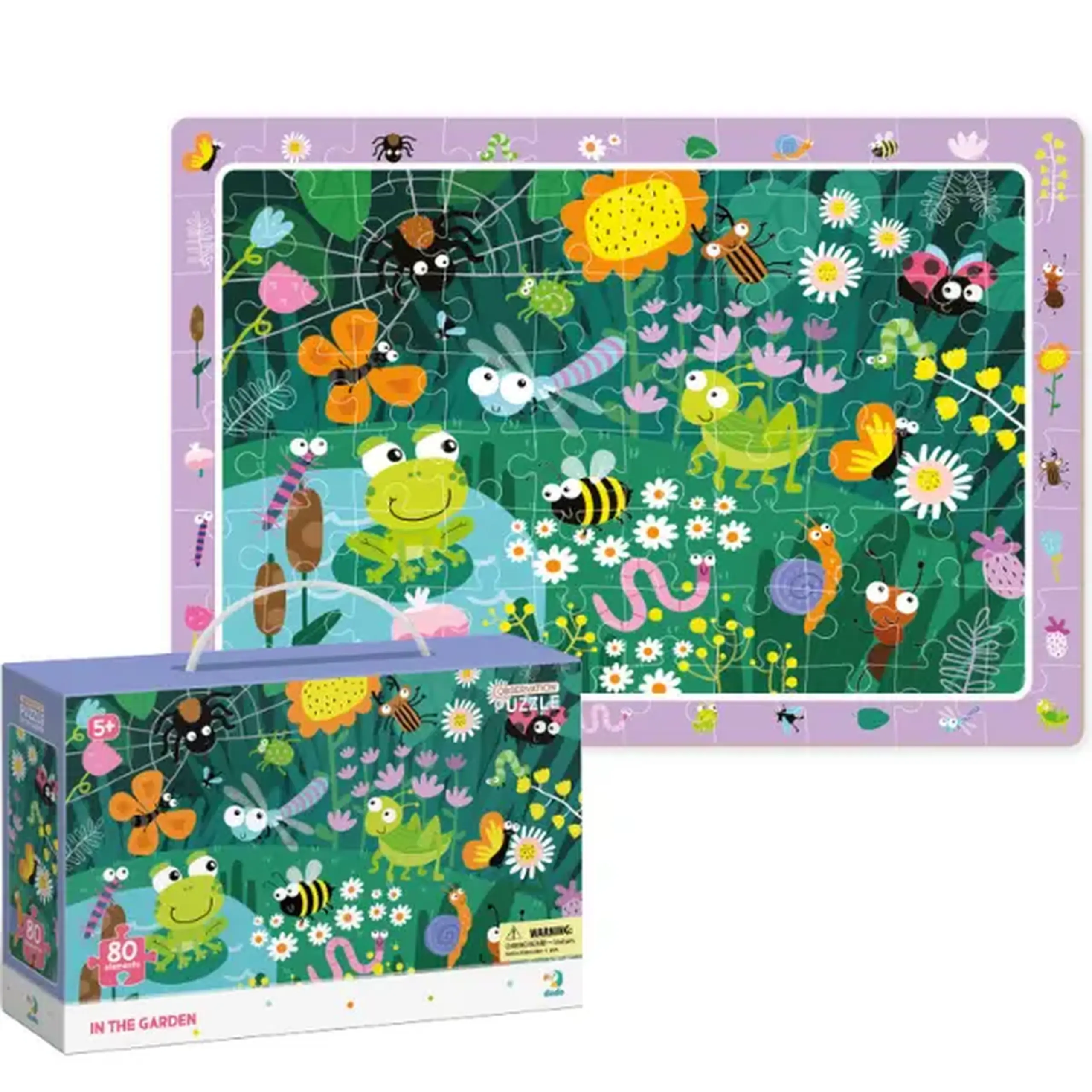 Puzzle "În grădină", seria Puzzle de observație, 80 elem.