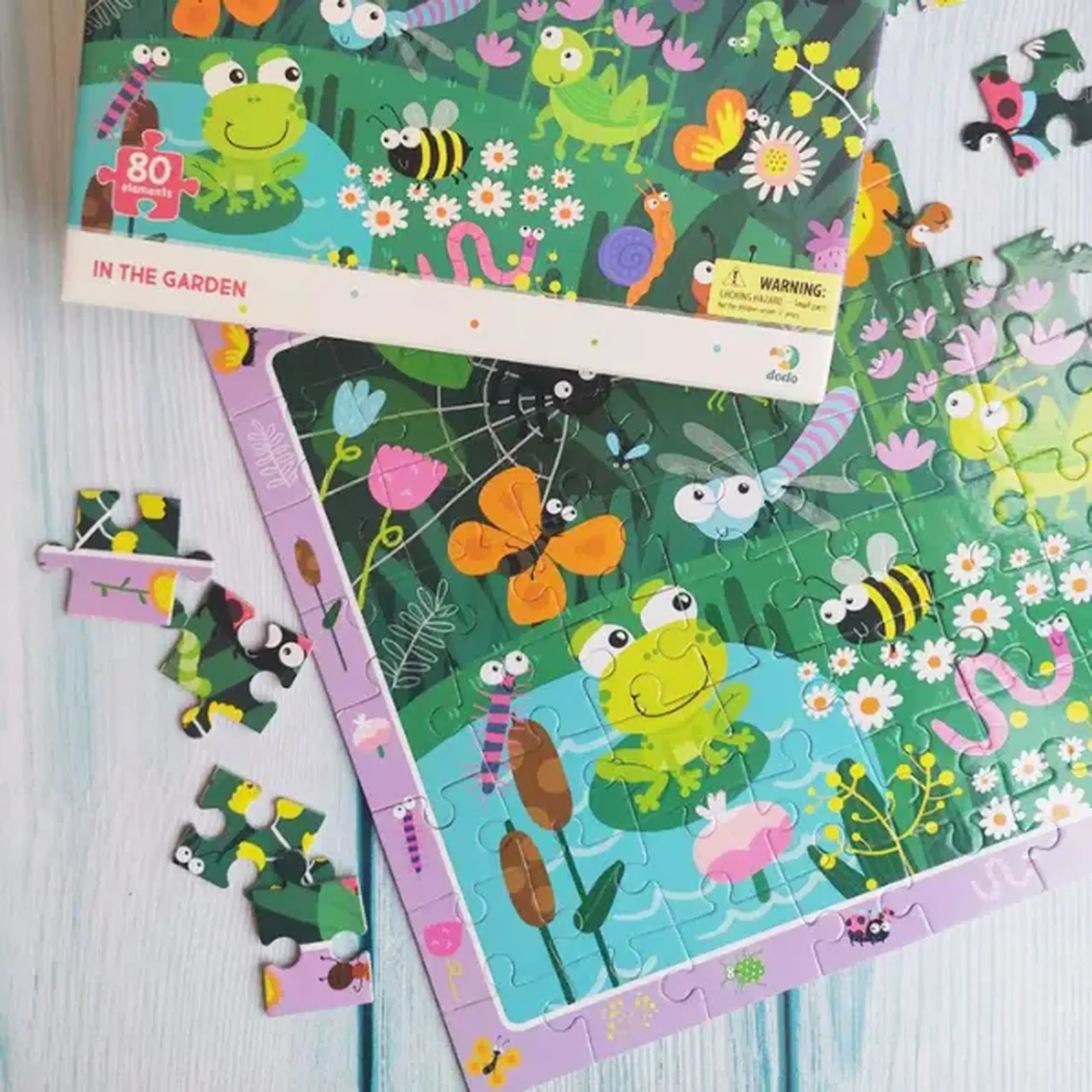Puzzle "În grădină", seria Puzzle de observație, 80 elem.