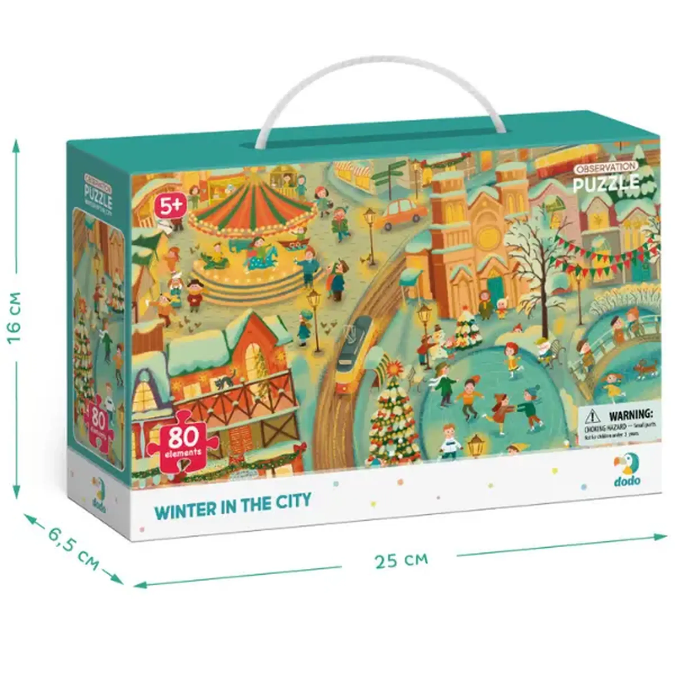 Puzzle "Iarna în oraș", seria Puzzle de observație, 80 elem.