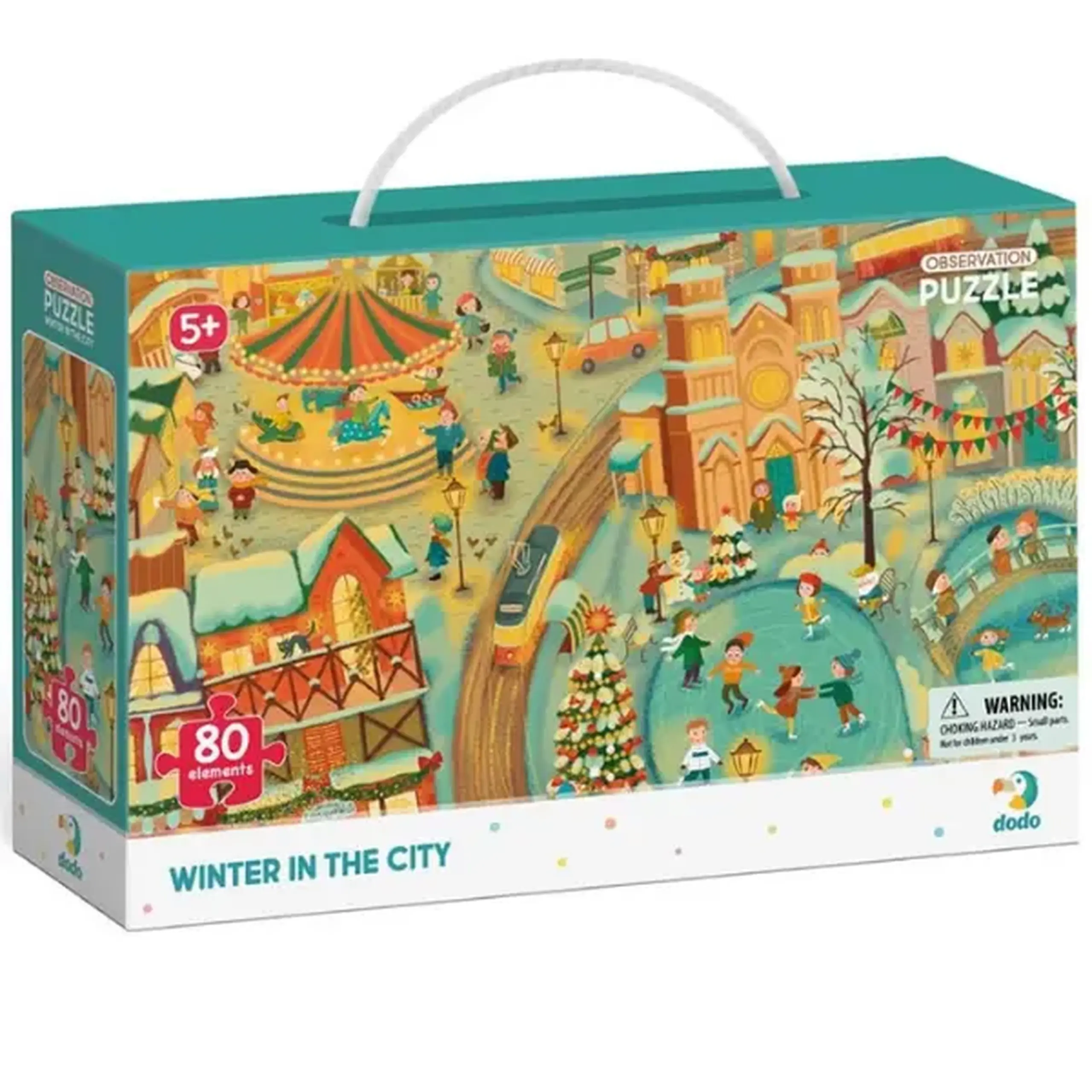 Puzzle "Iarna în oraș", seria Puzzle de observație, 80 elem.