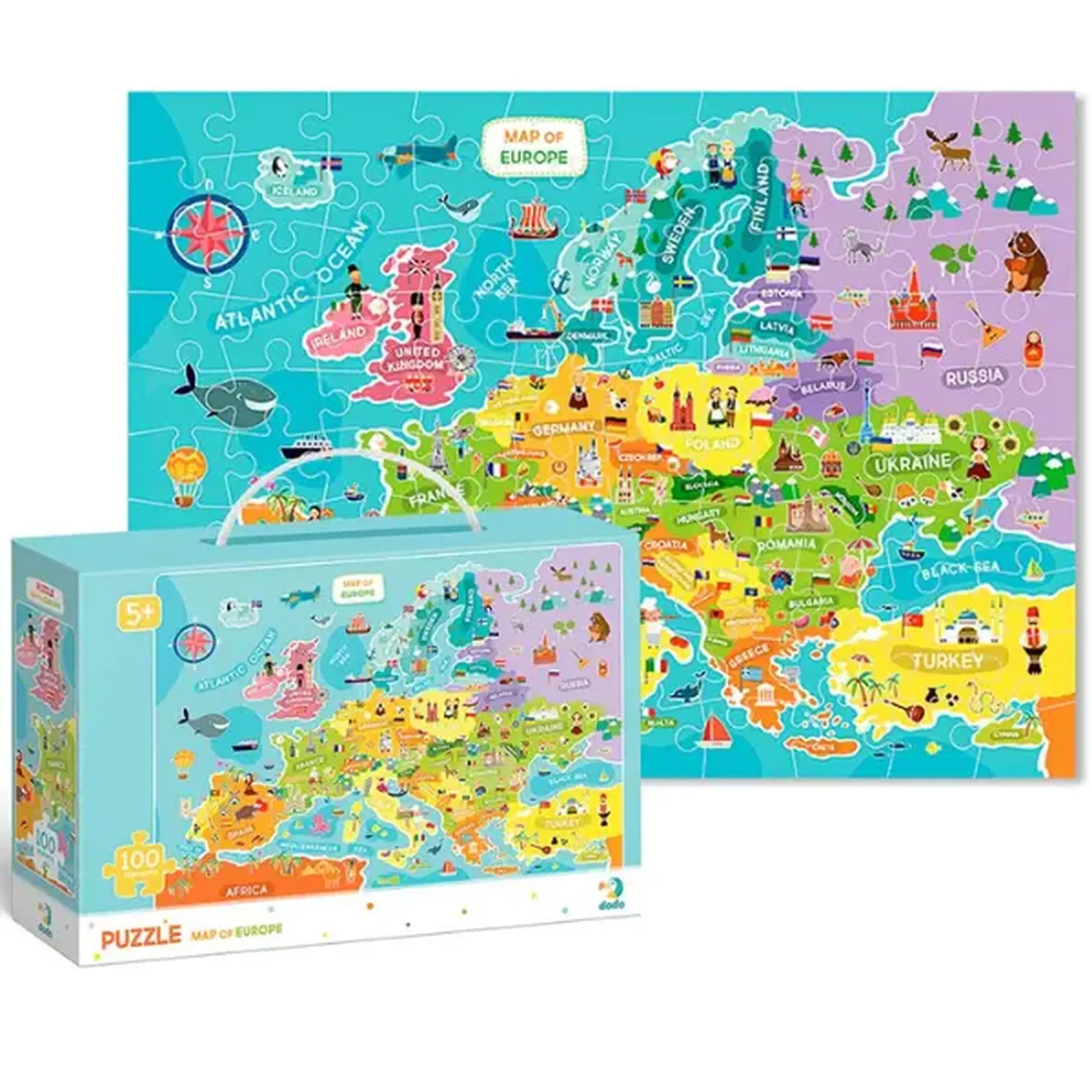 Puzzle "Harta Europei, 100 elem.
