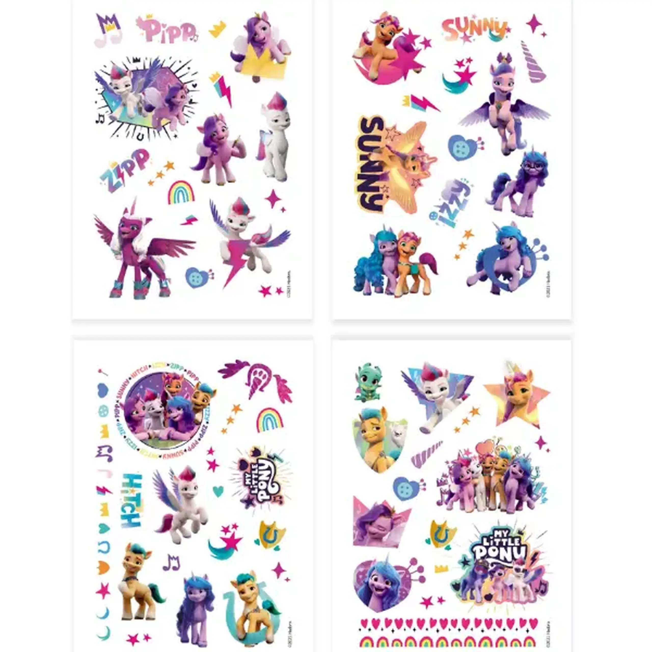 Set de tatuaje temporare pentru copii "My Little Pony", 60 buc.