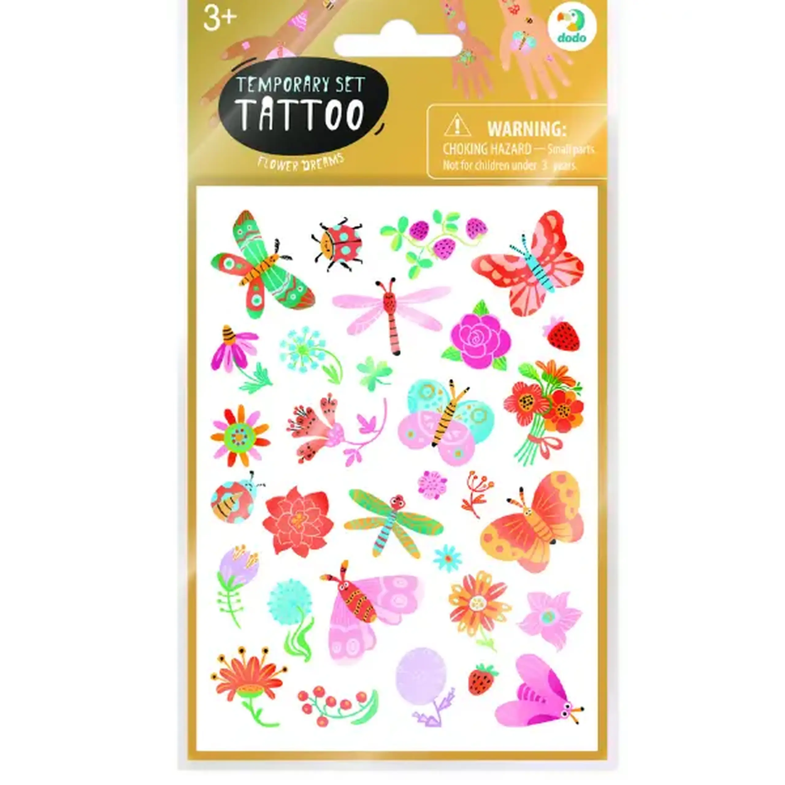 Set de tatuaje temporare pentru copii "Vise cu flori", 120 buc.