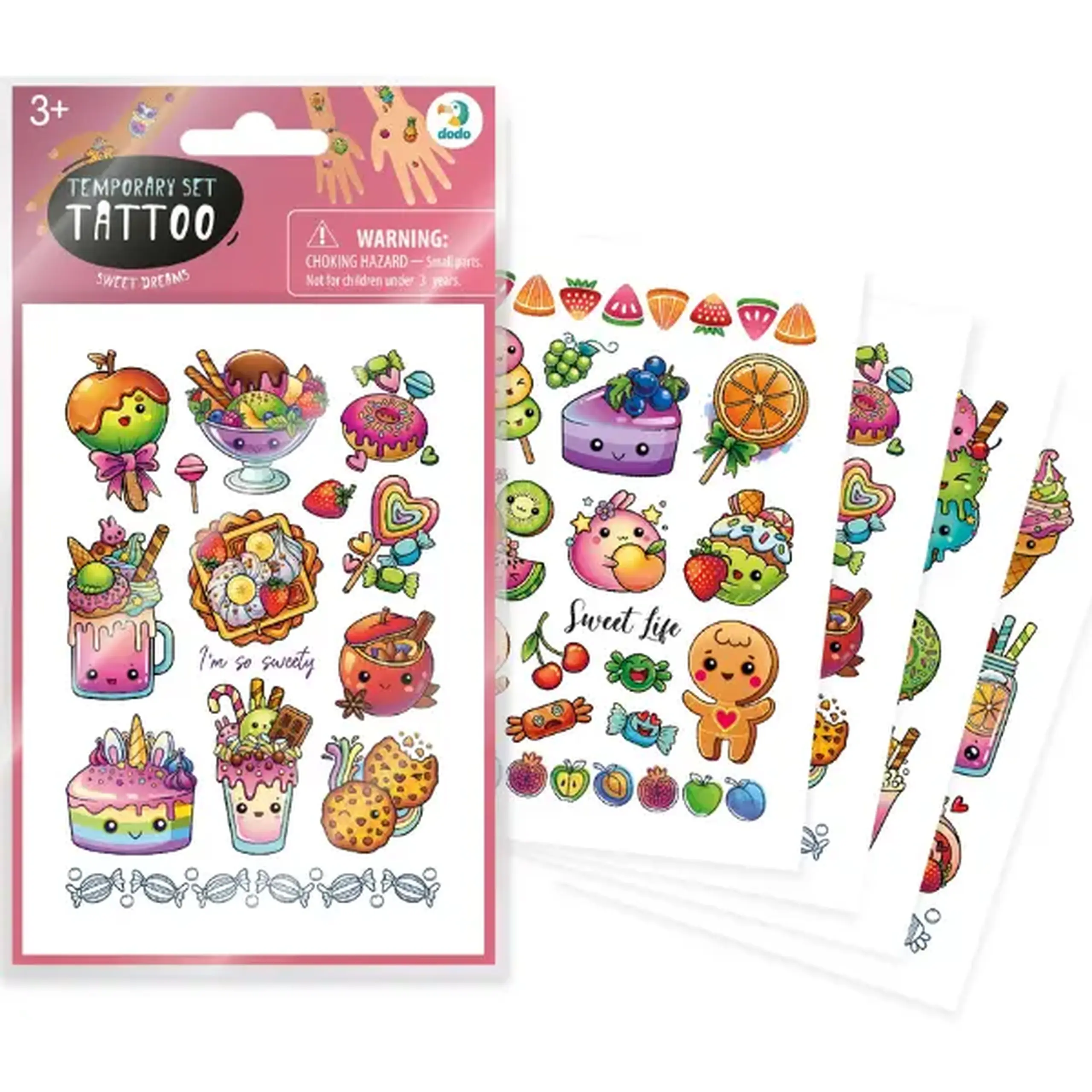 Set de tatuaje temporare pentru copii "Vise dulci", 40 buc.