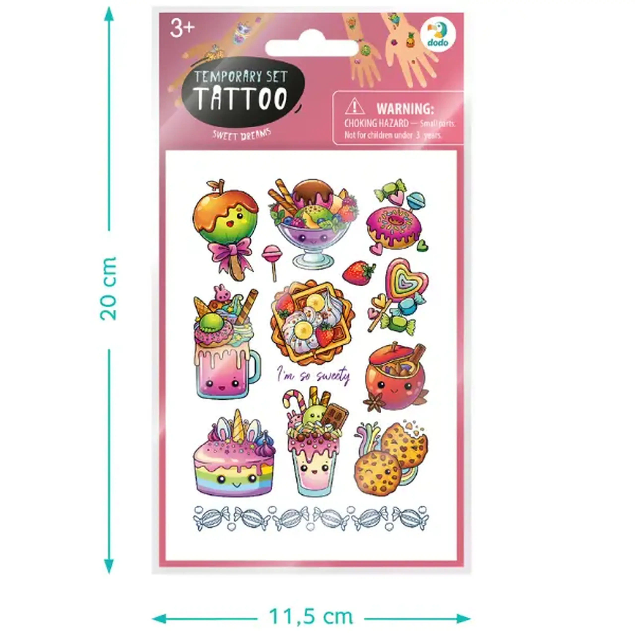 Set de tatuaje temporare pentru copii "Vise dulci", 40 buc.