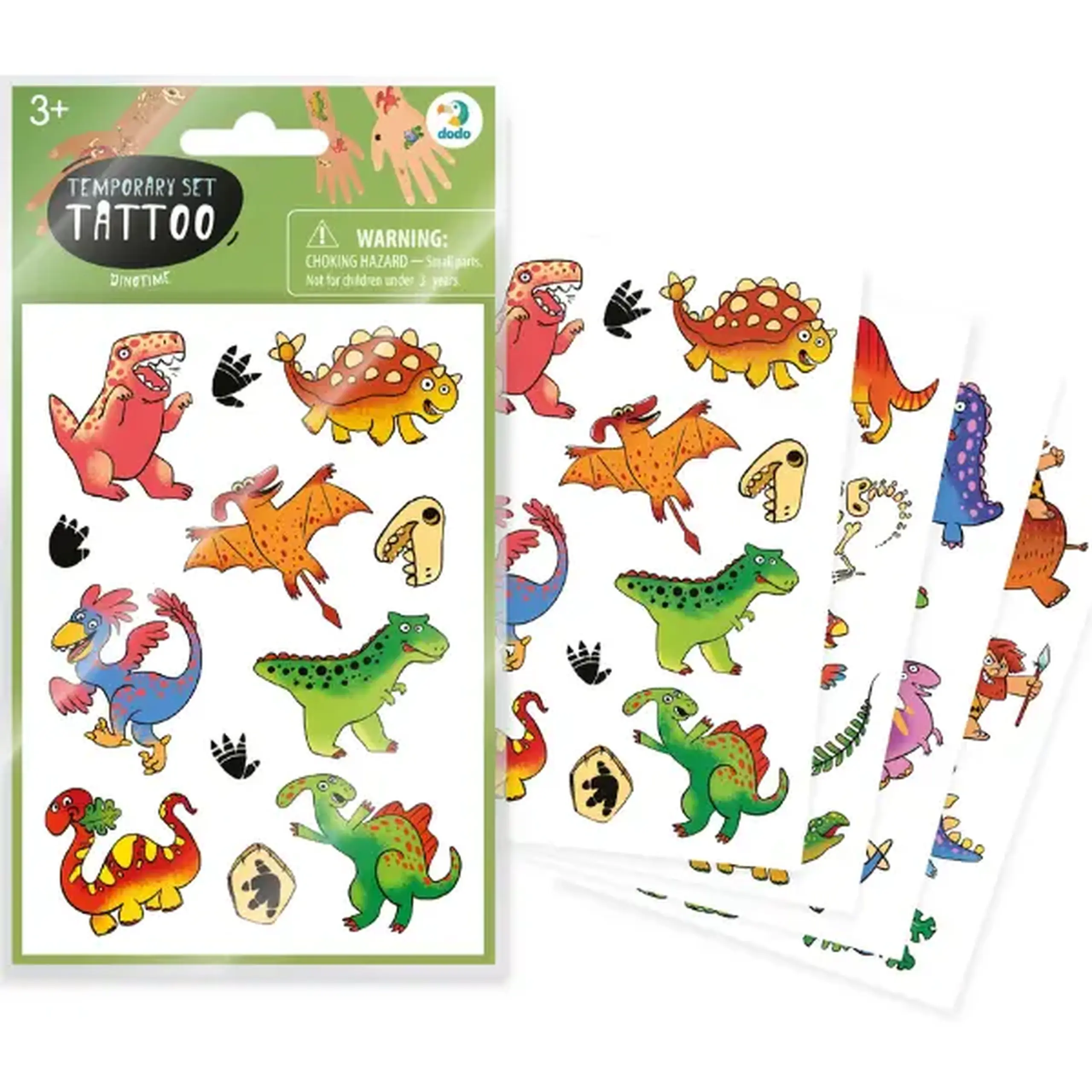 Set de tatuaje temporare pentru copii "Dinozauri", 46 buc.