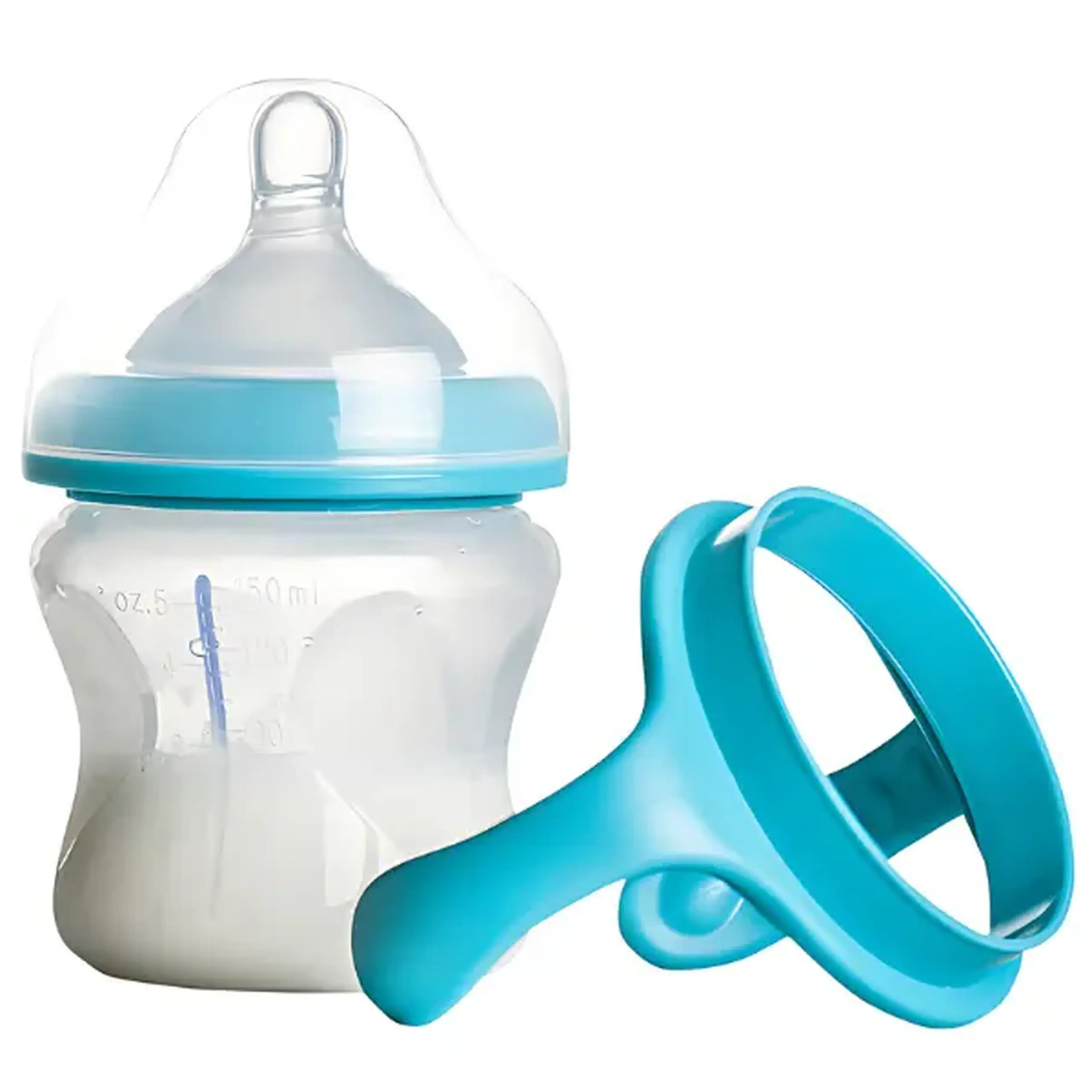 Biberon cu senzor de temperatura si gat larg din sticla, 150 ml