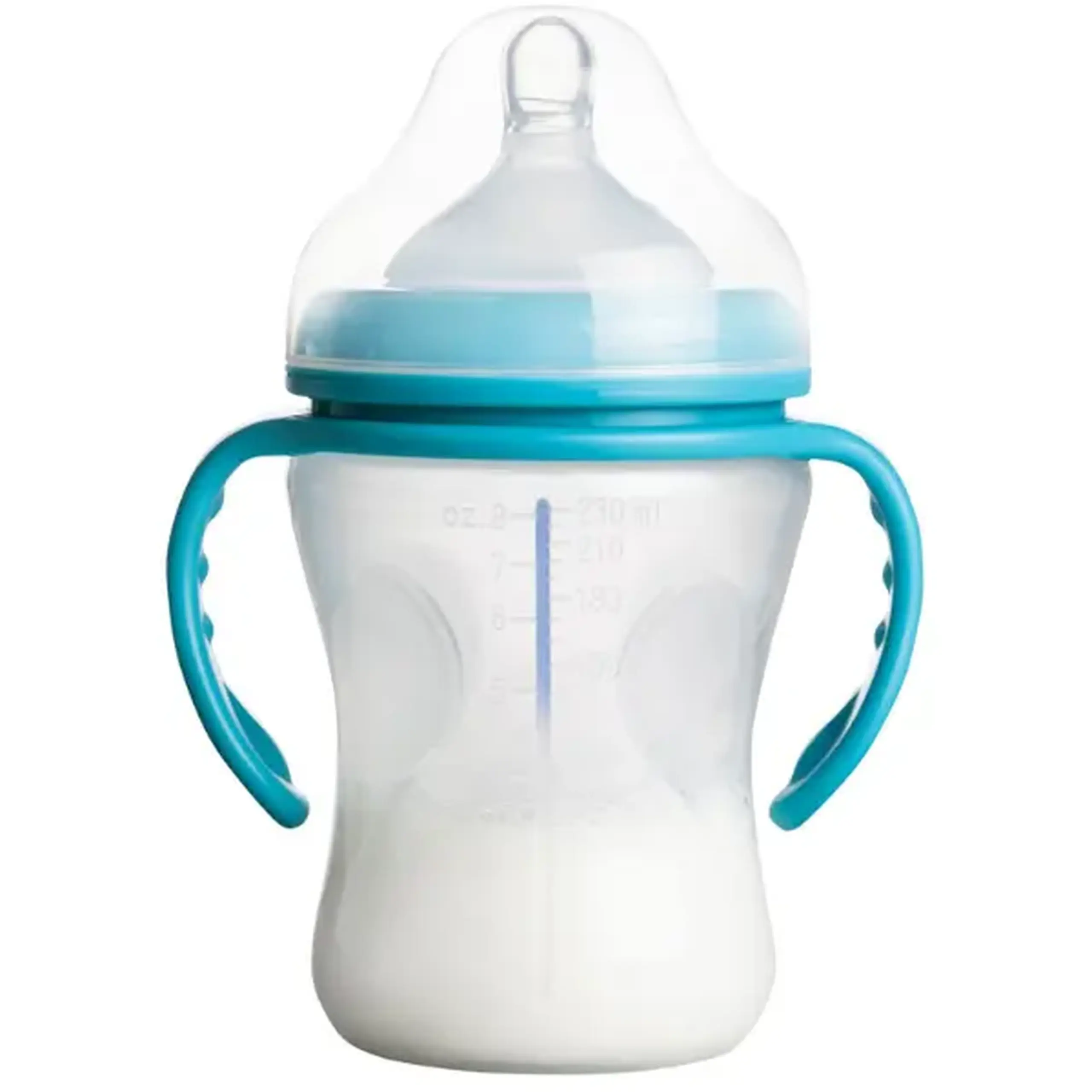 Biberon cu senzor de temperatura si gat larg din sticla, 230 ml