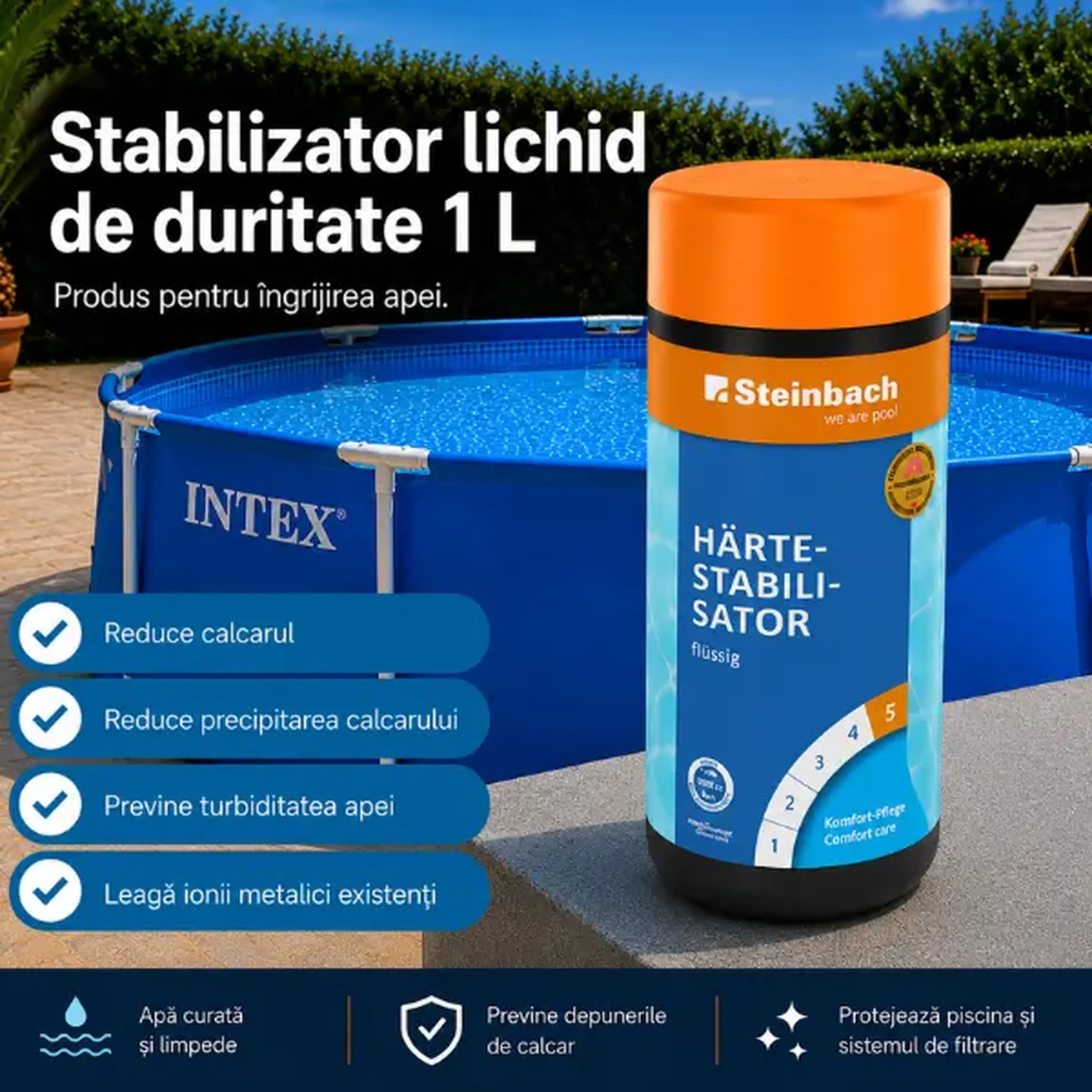 Lichid de stabilizare a durității apei, 1 L
